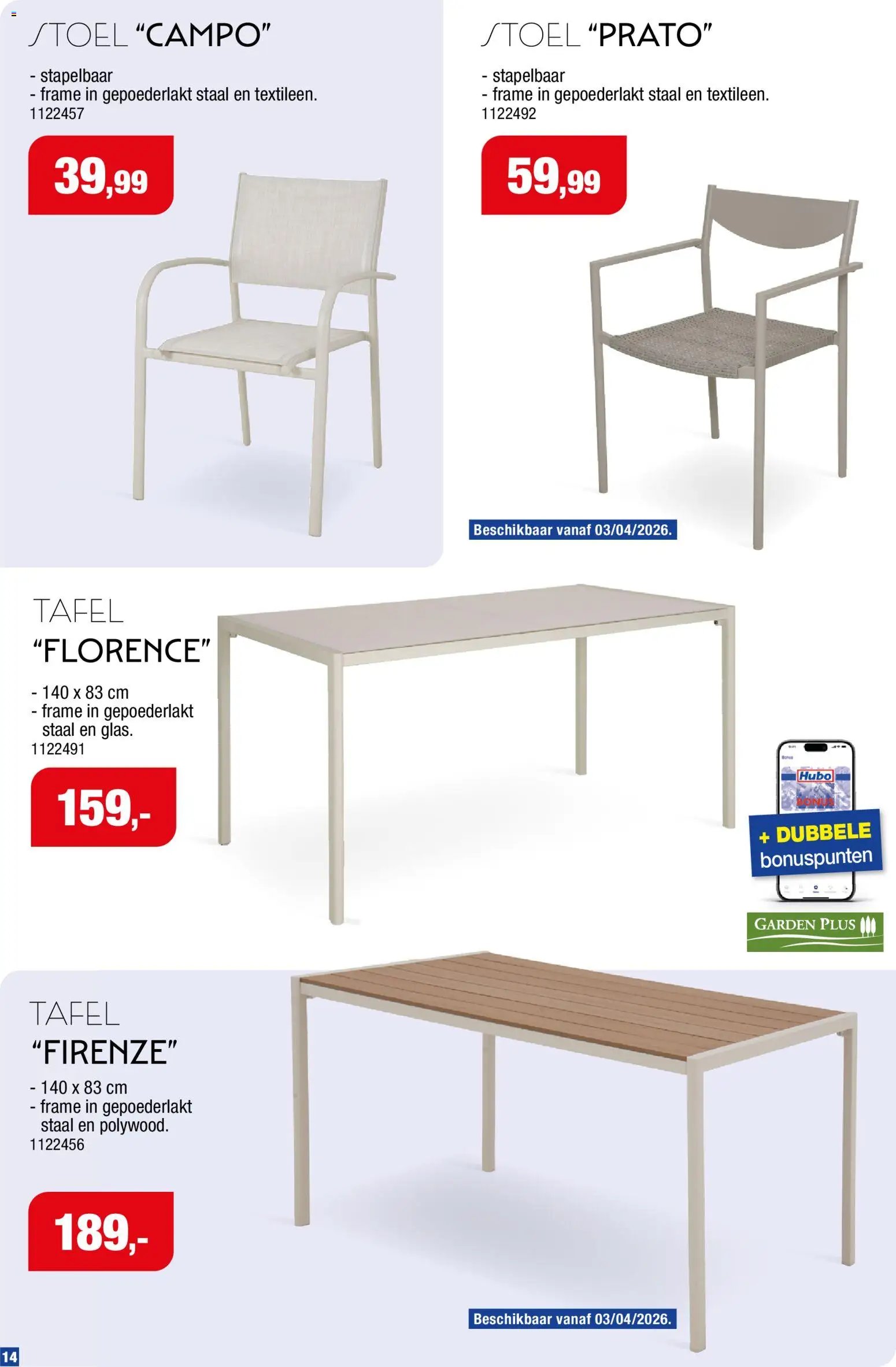 Hubo Tuinmeubelen special 