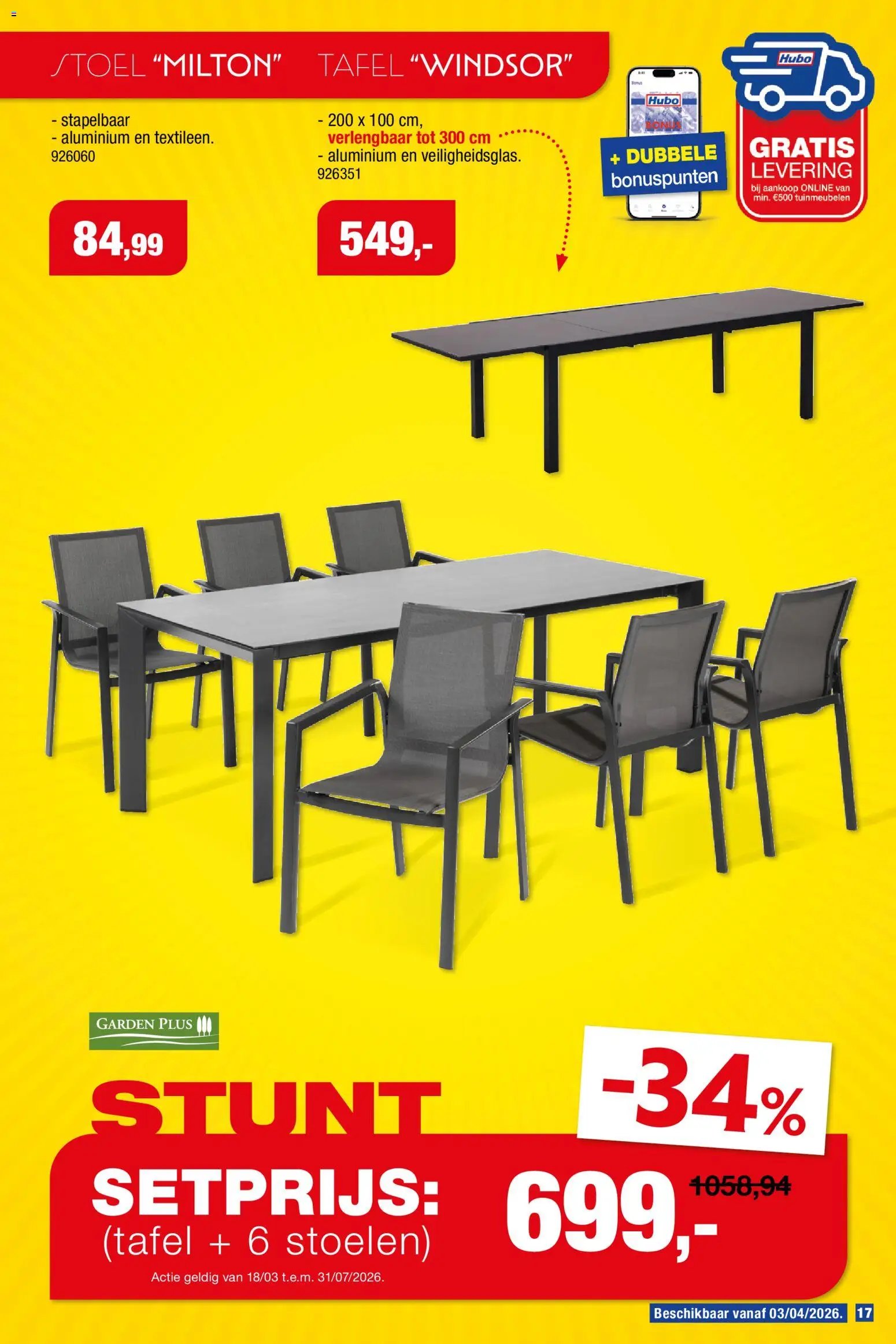Hubo Tuinmeubelen special 