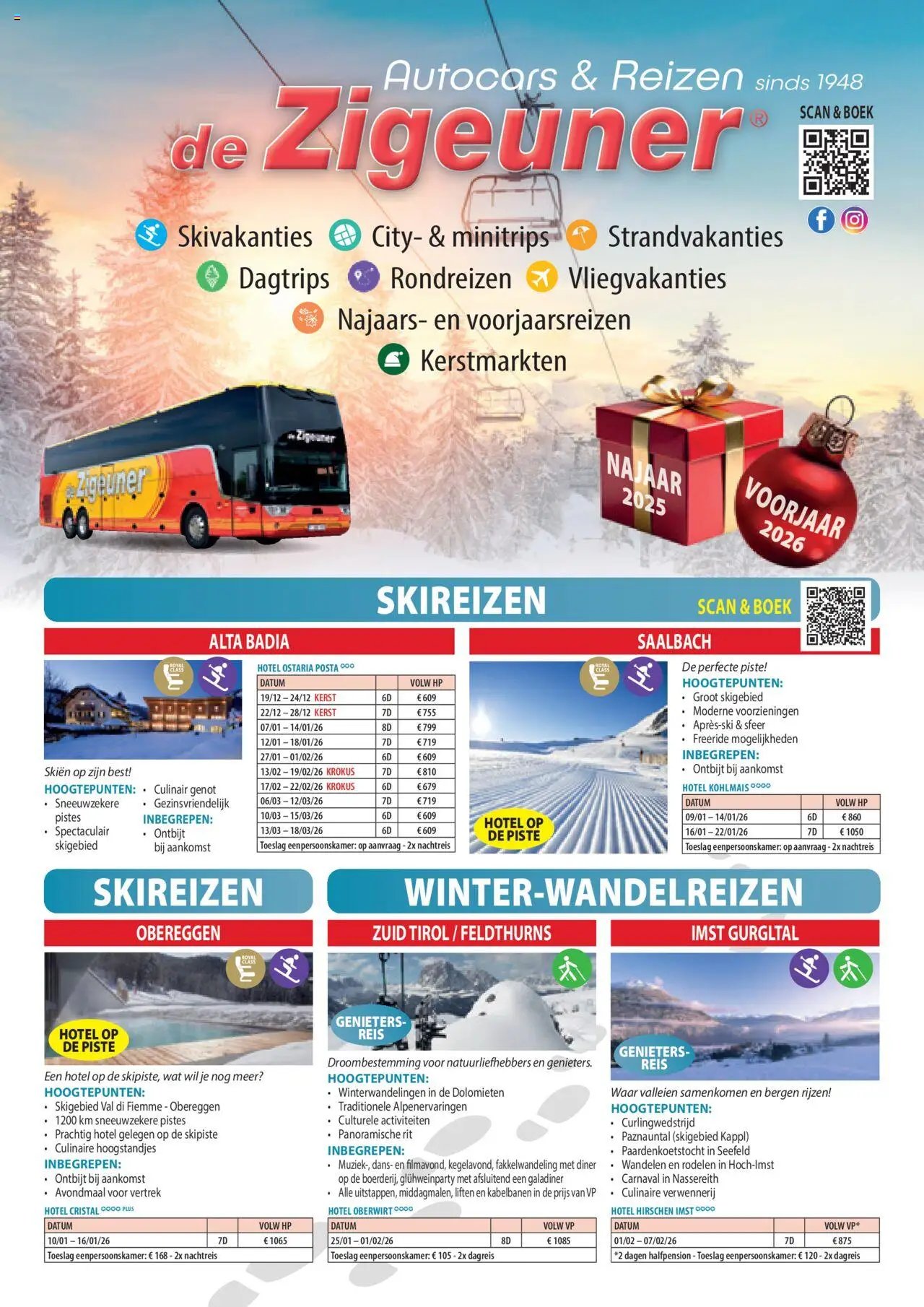 De ZigeunerNajaars- en voorjaarsbrochure 2025 - 2026