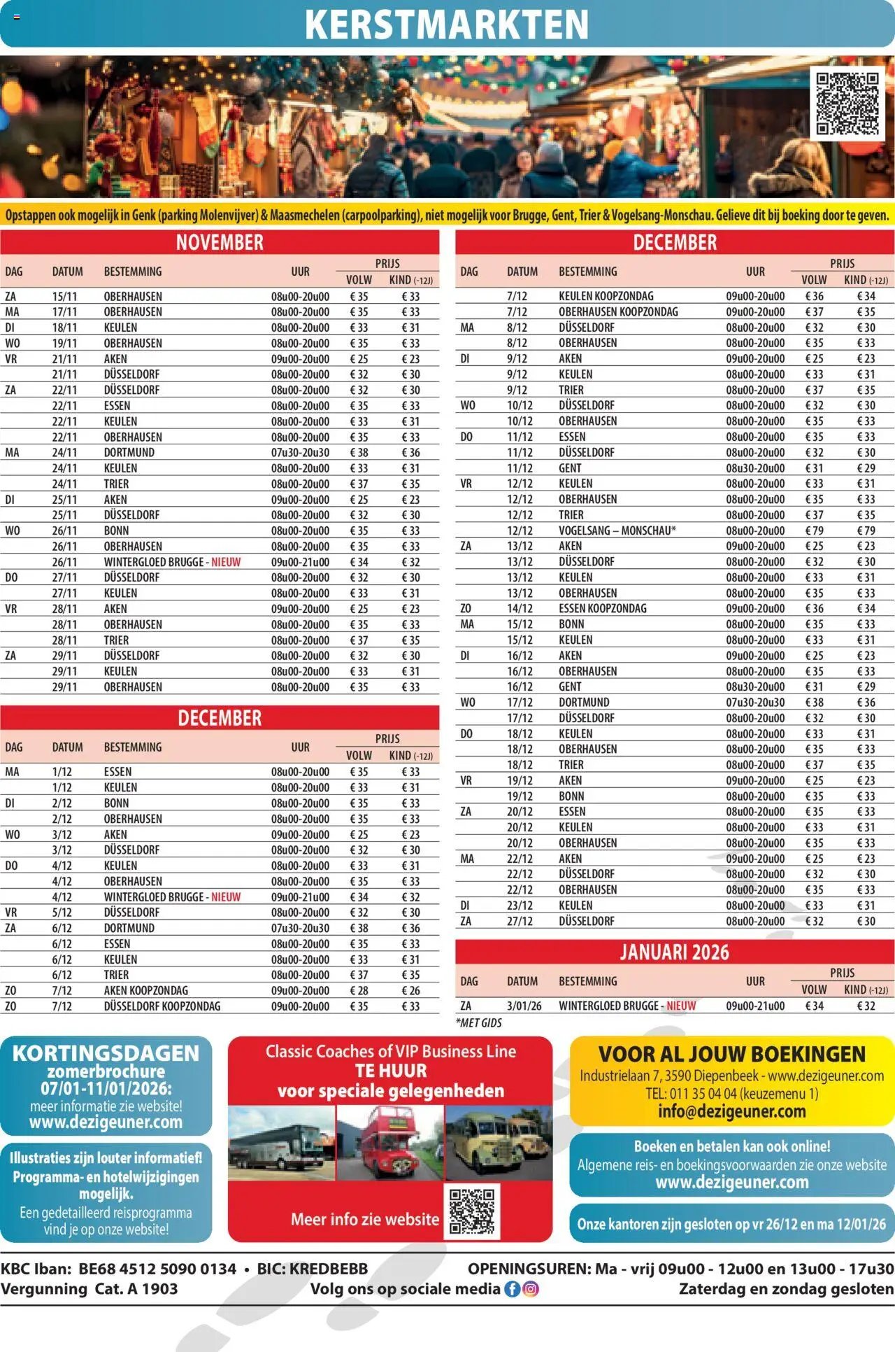 De ZigeunerNajaars- en voorjaarsbrochure 2025 - 2026