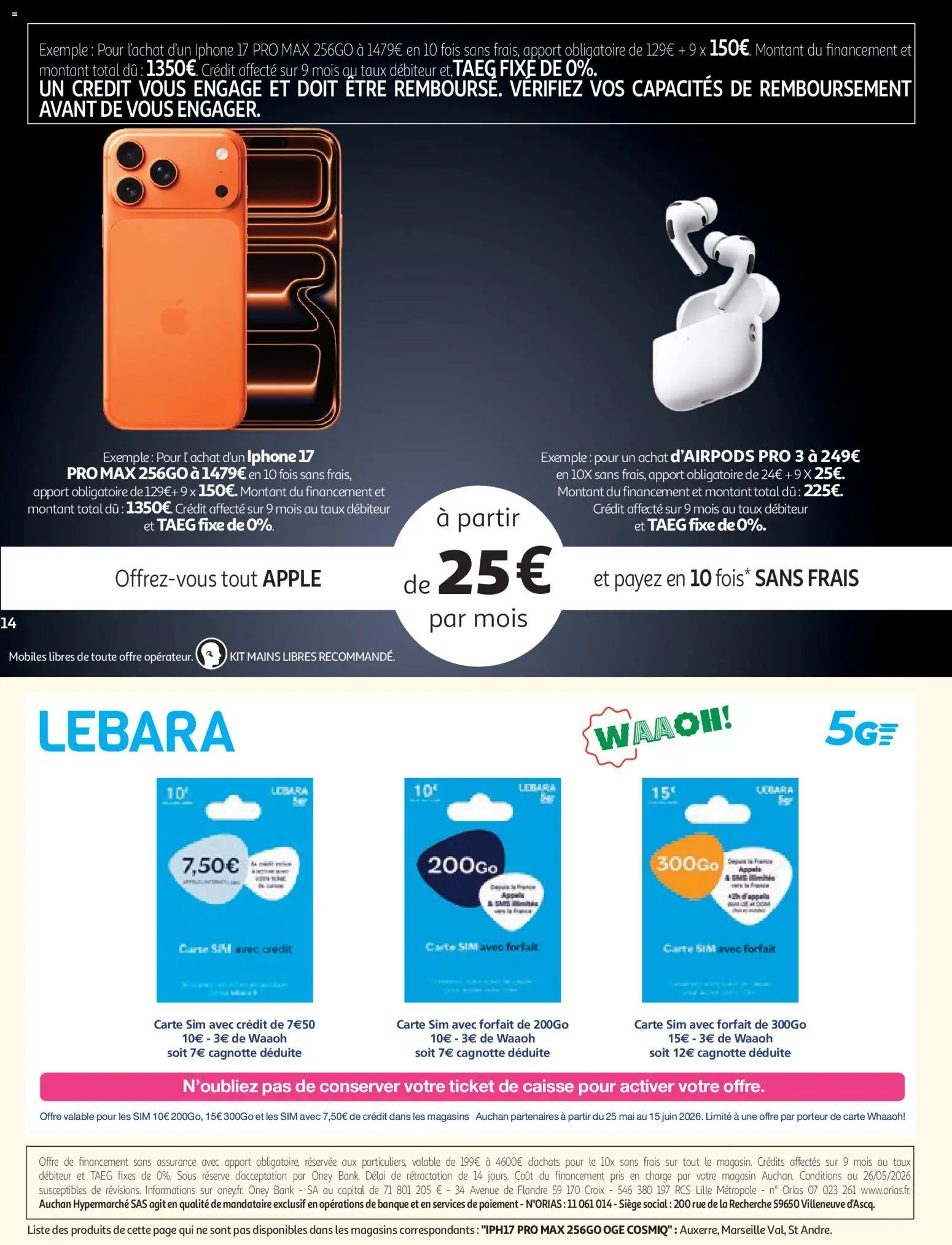 Auchan Téléviseurs & high-tech (2026-05-26 - 2026-06-14)
