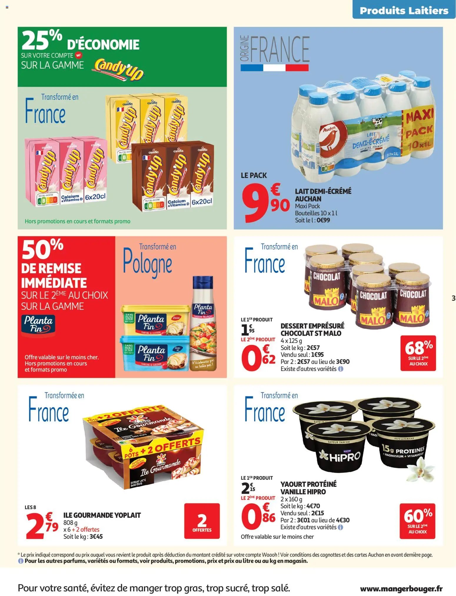Auchan Produits laitiers supers