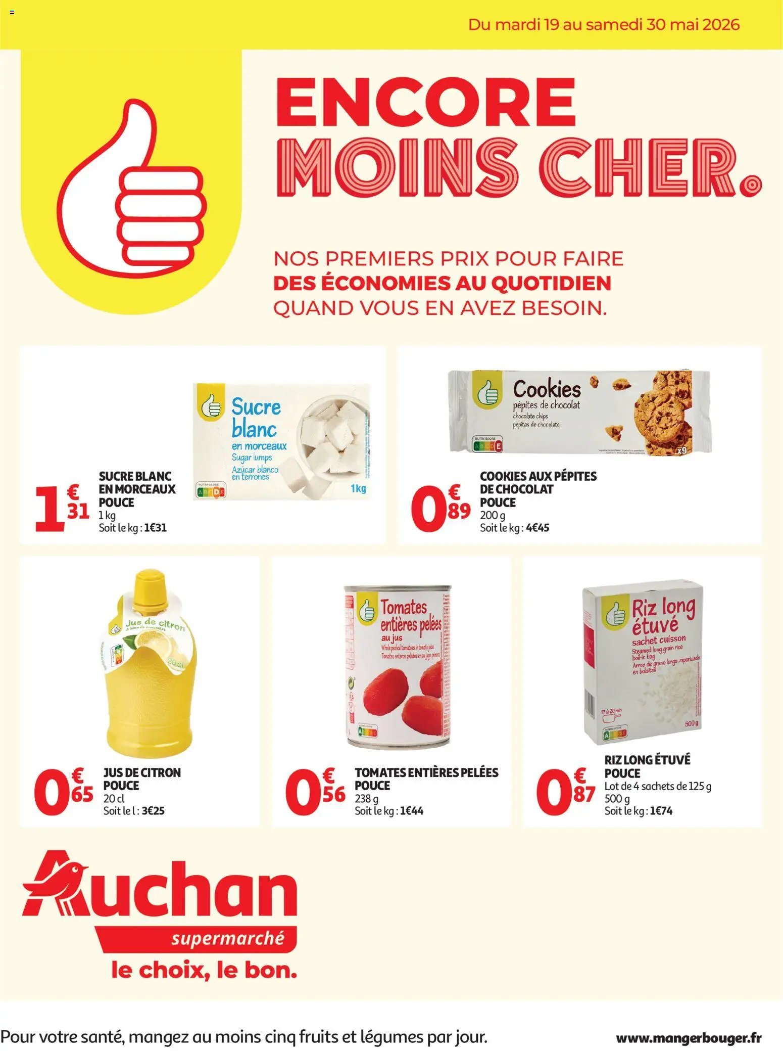 Auchan Marque Pouce supers