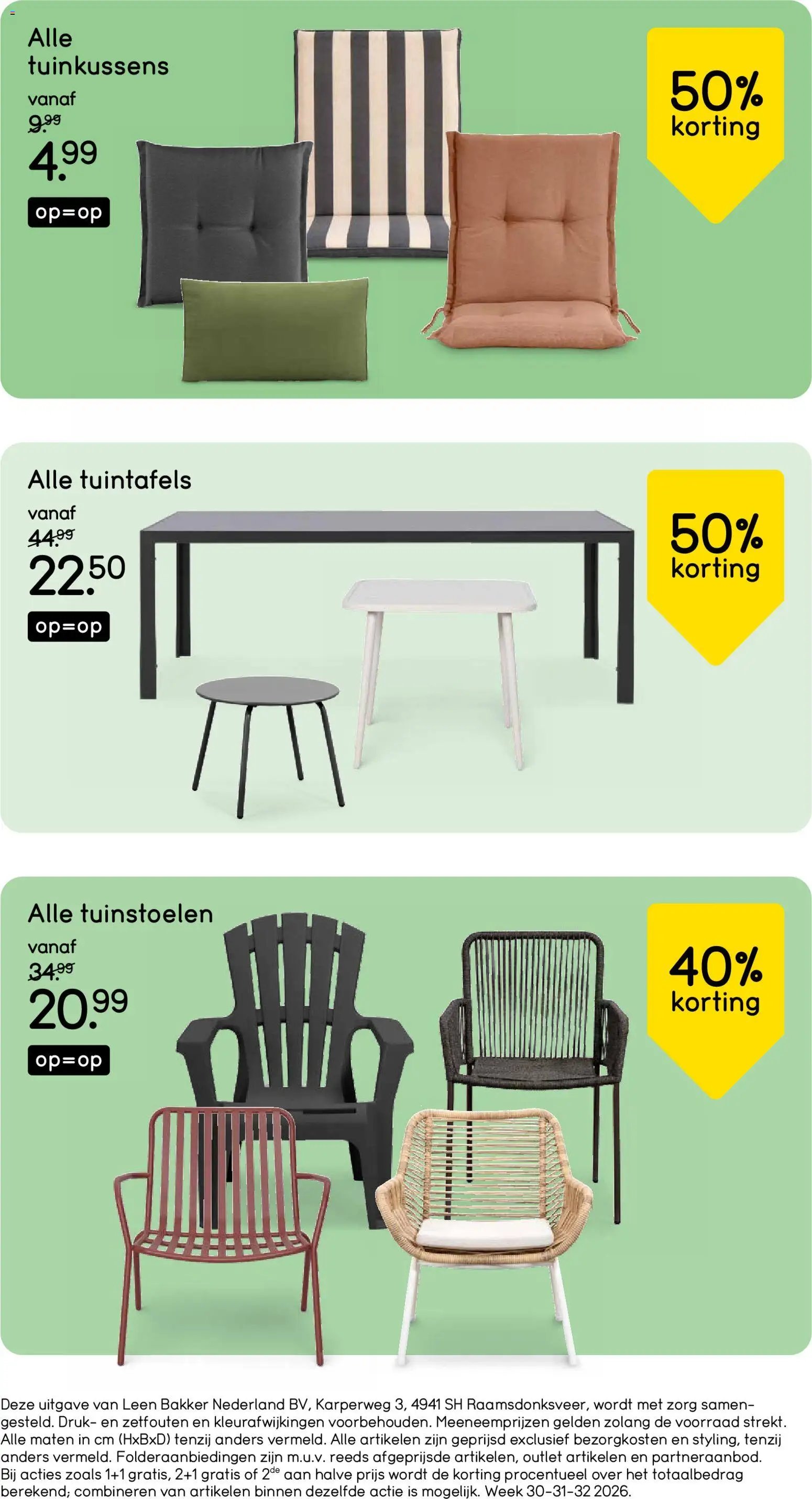 Leen Bakker folder / publicité