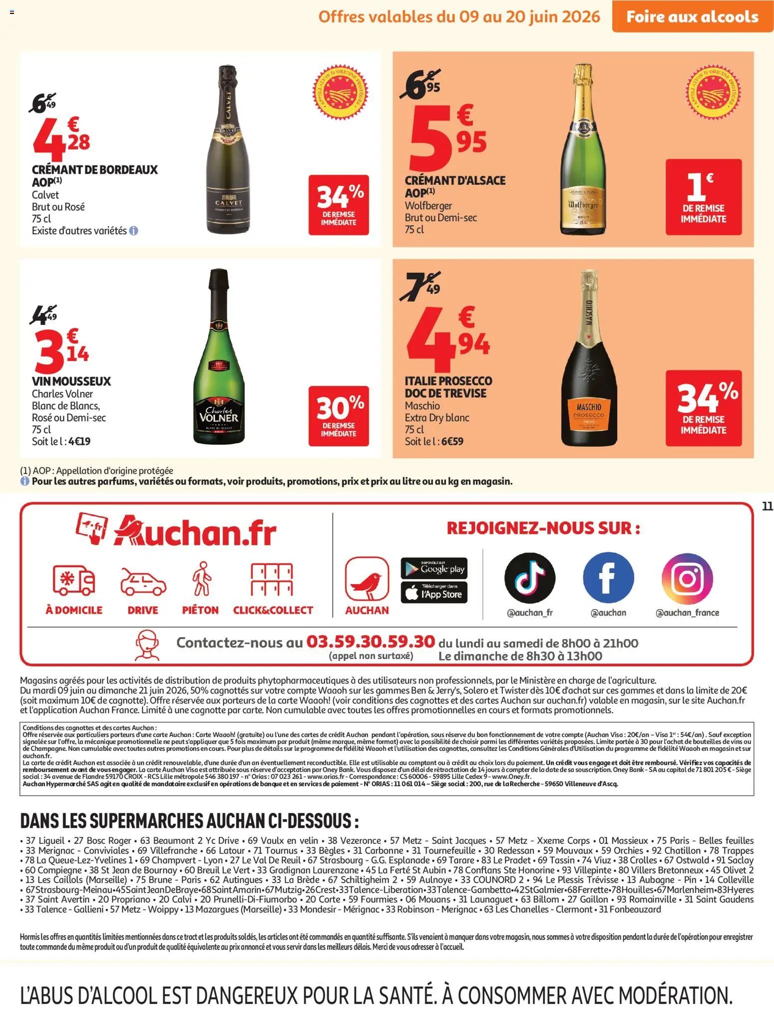 Auchan Halles & alcools supers