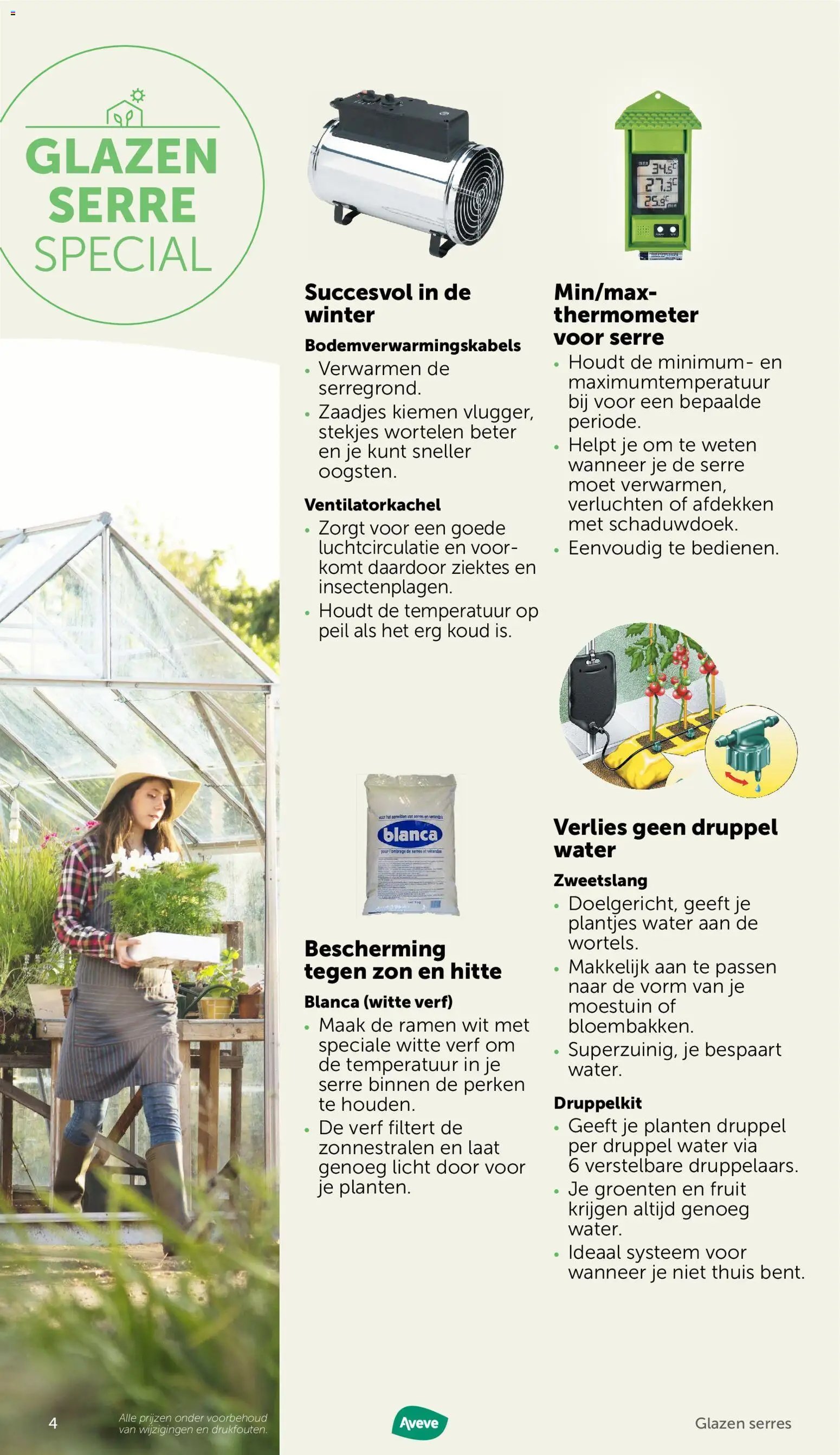 Aveve Glazen serre