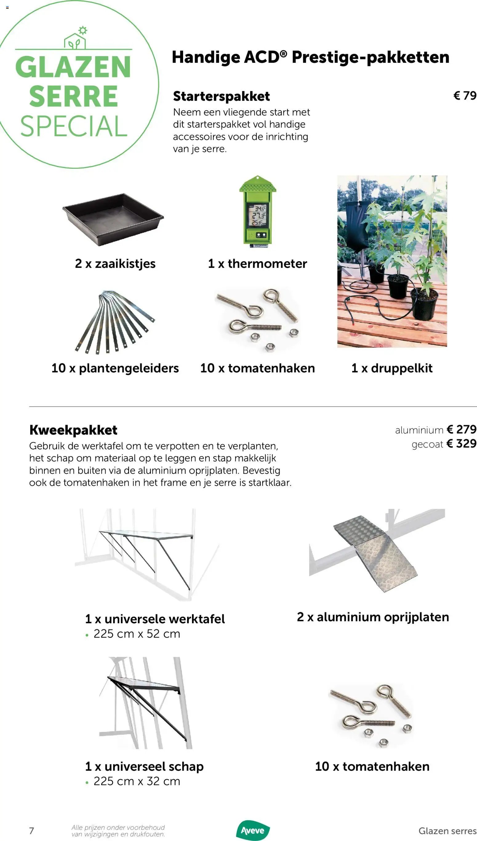 Aveve Glazen serre