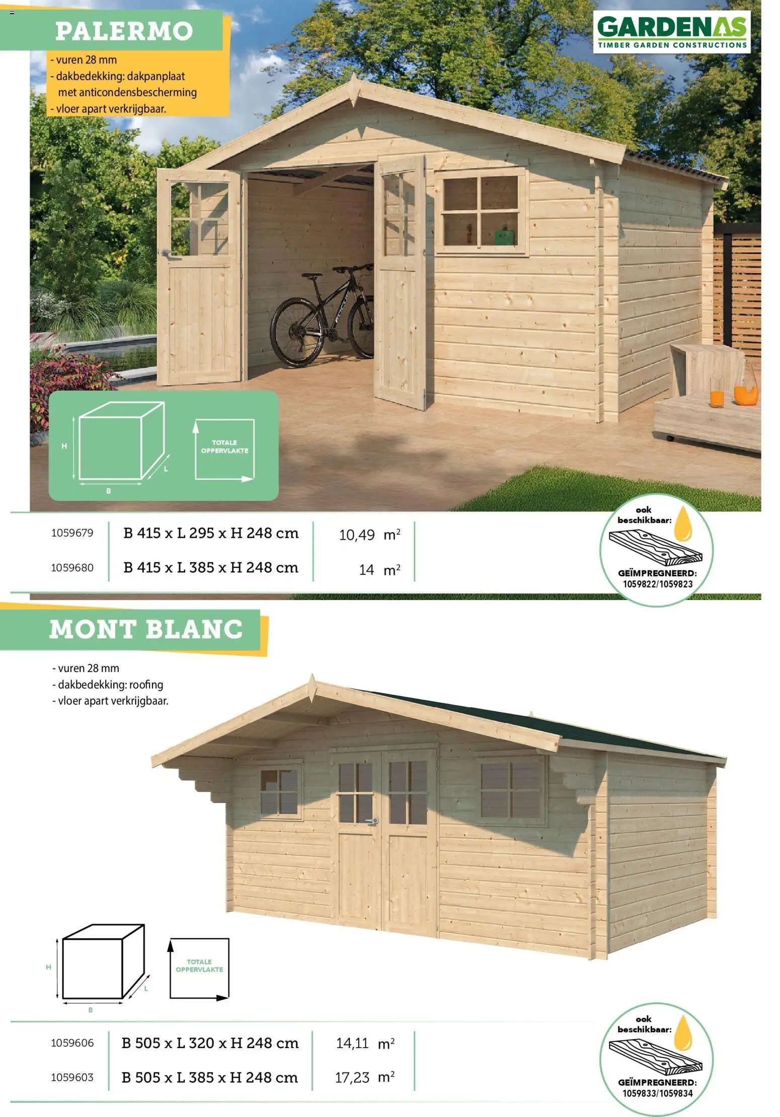 Hubo - Tuinhuis catalogus
