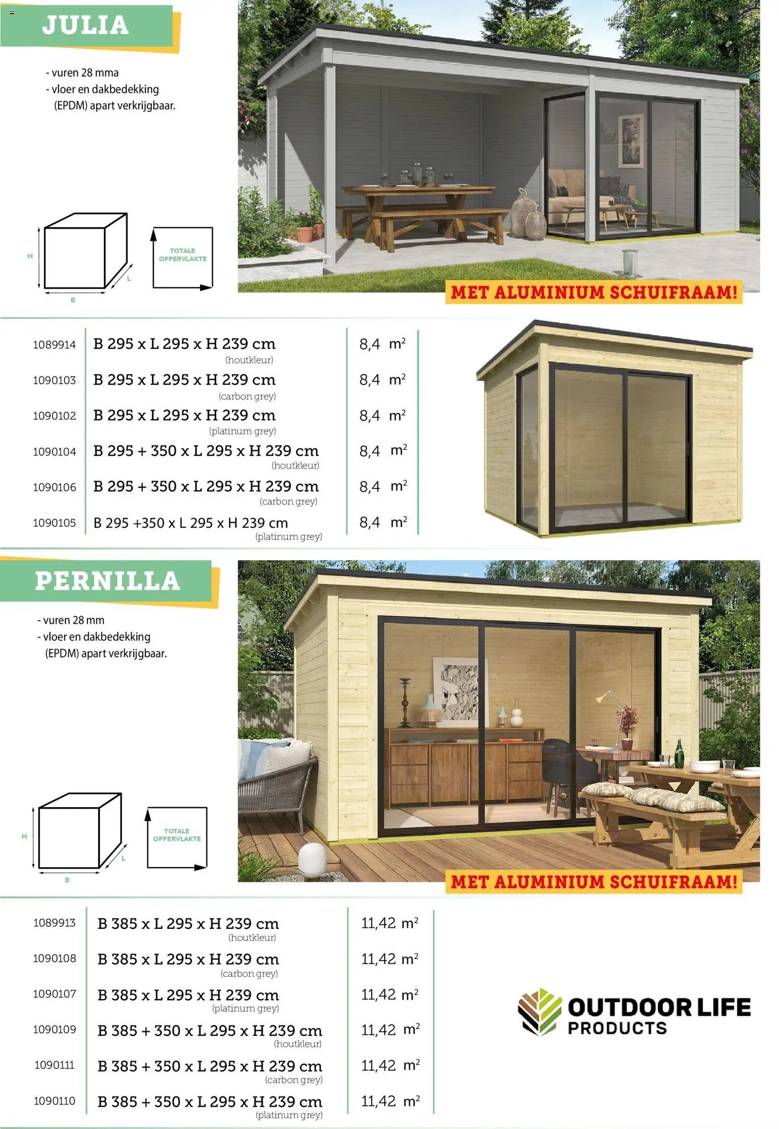 Hubo - Tuinhuis catalogus