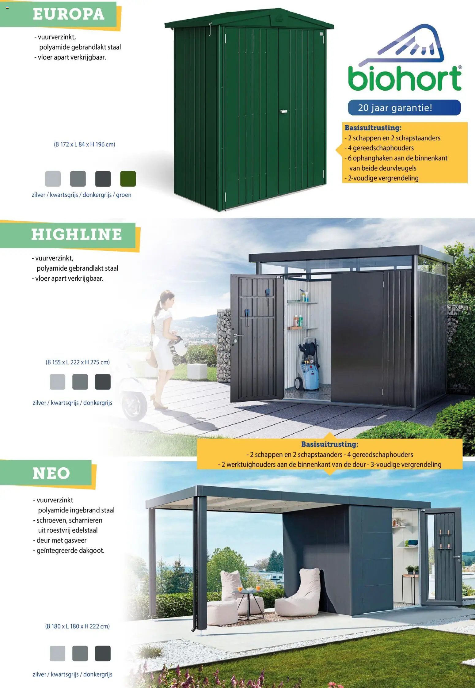 Hubo - Tuinhuis catalogus