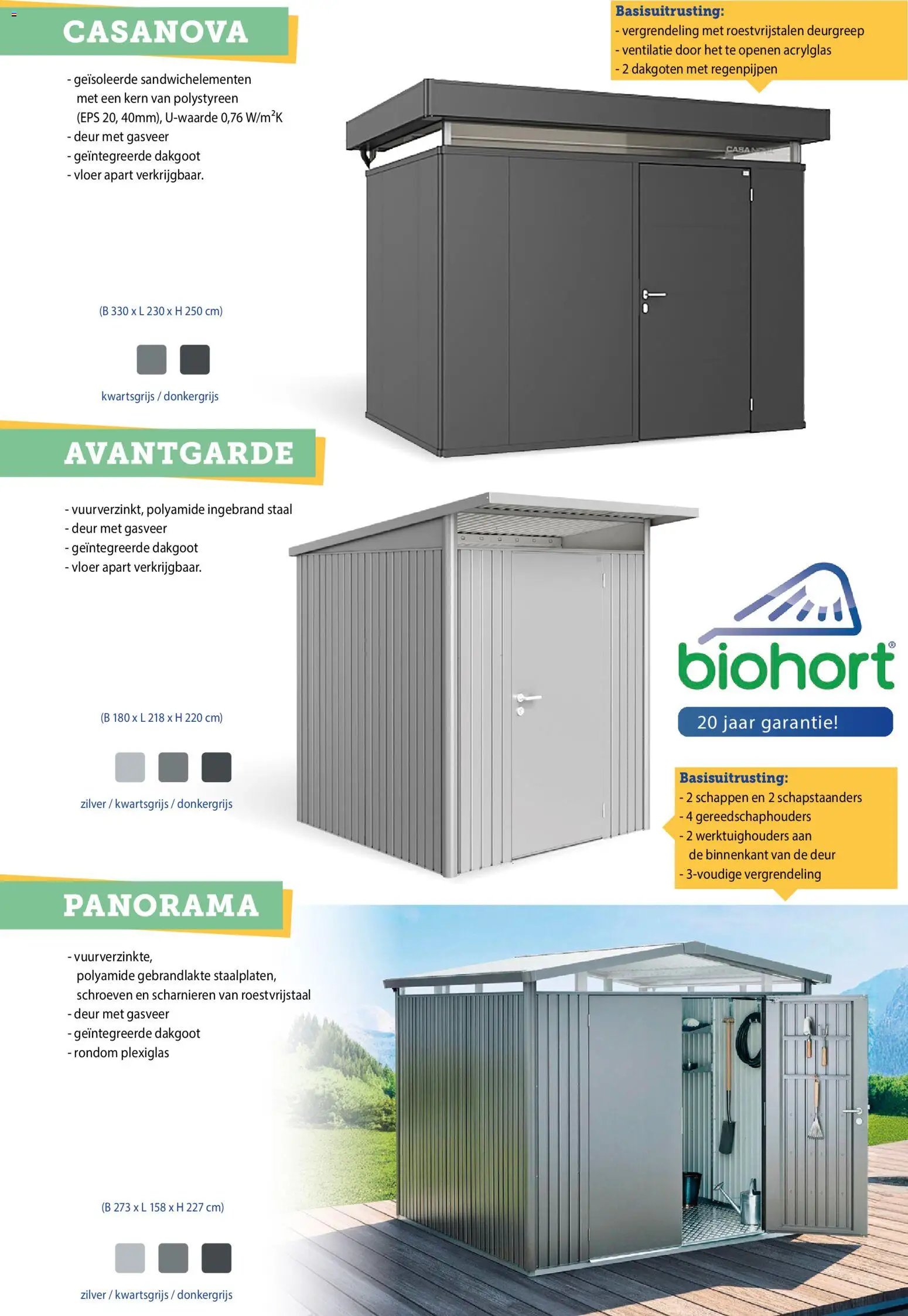 Hubo - Tuinhuis catalogus