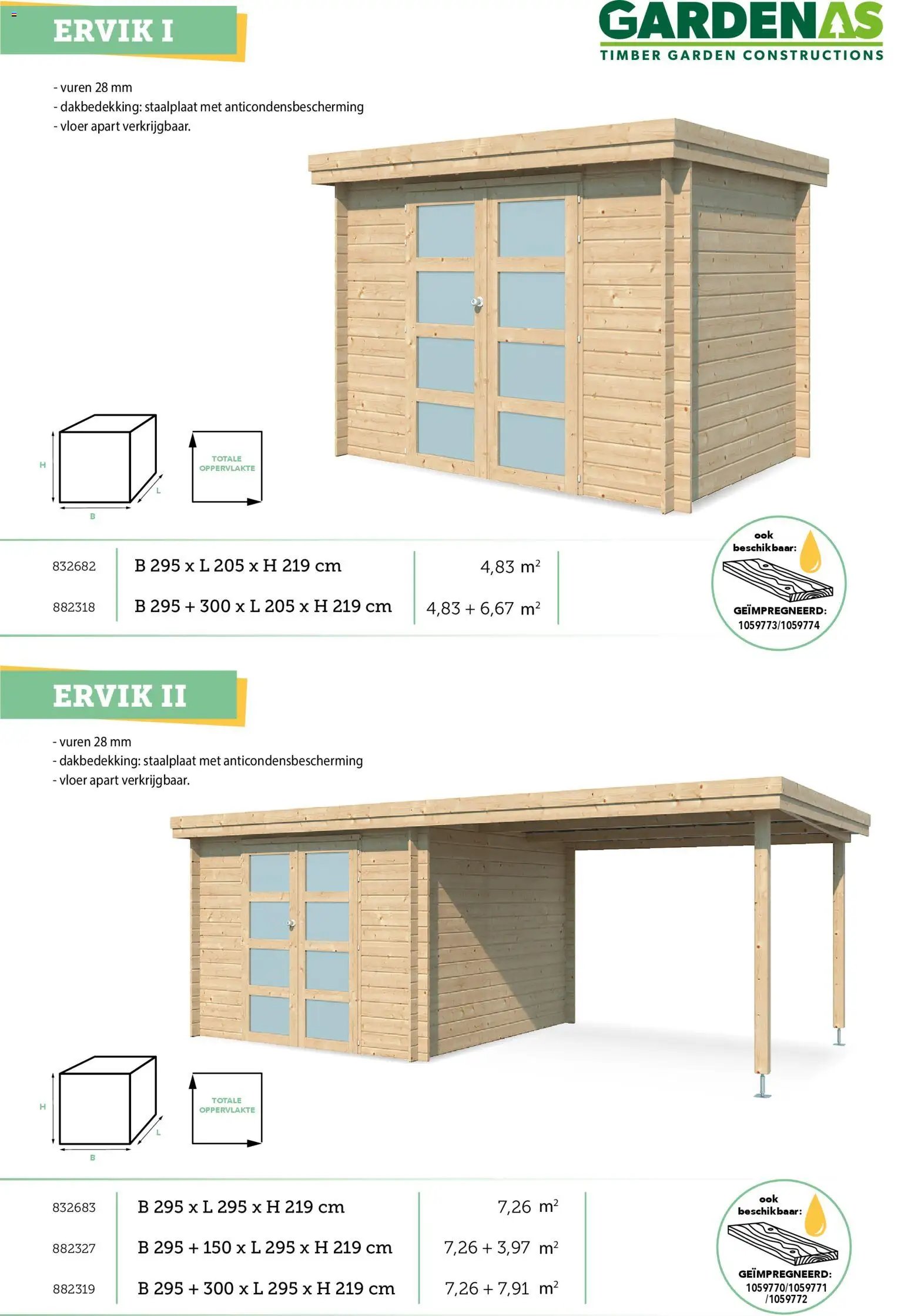 Hubo - Tuinhuis catalogus