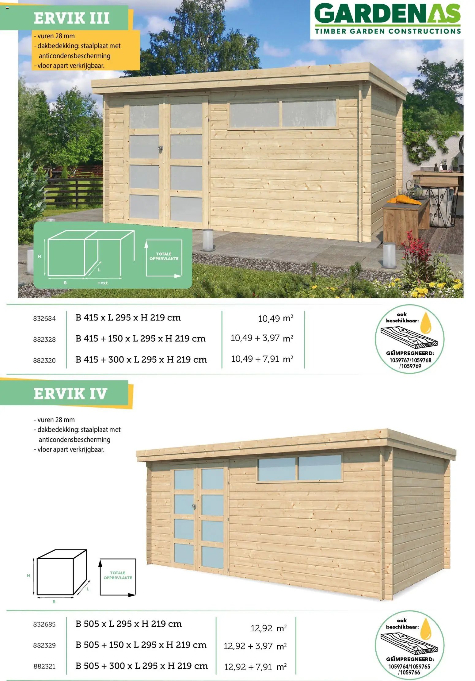 Hubo - Tuinhuis catalogus