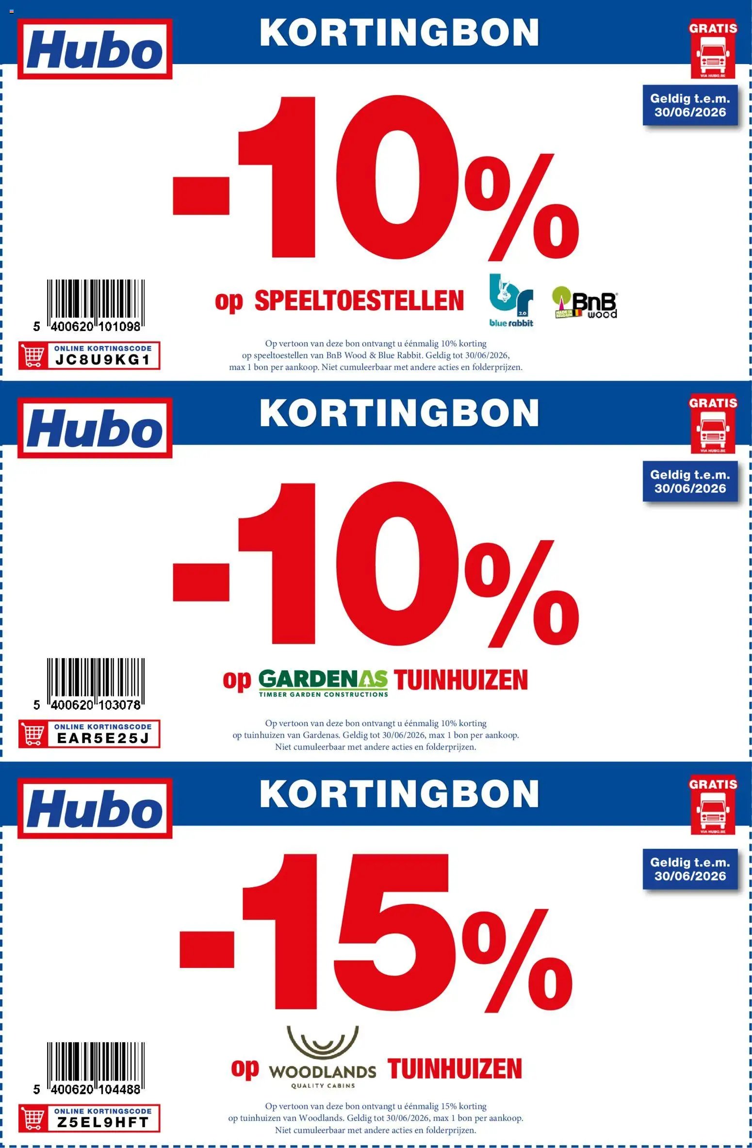 Hubo - Tuinhuis catalogus