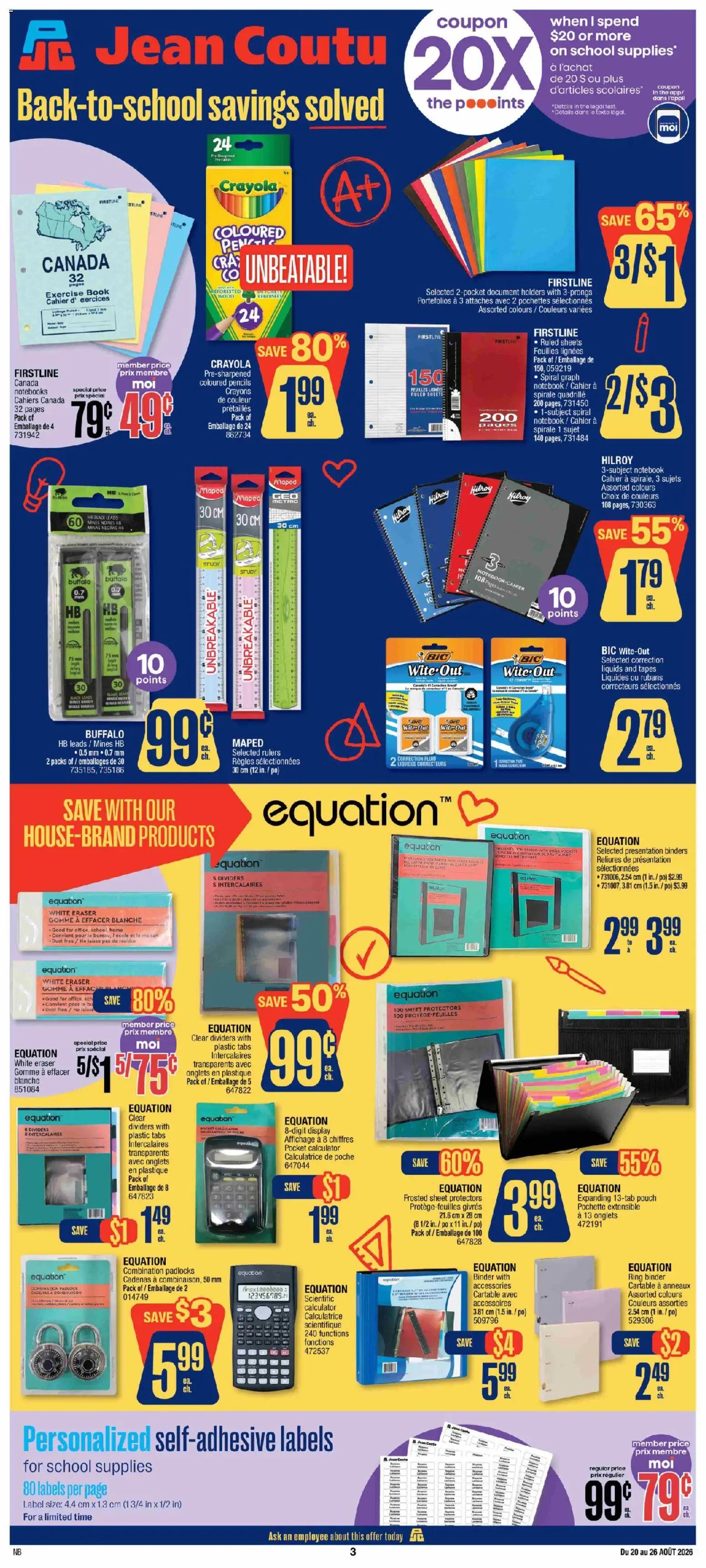 Jean Coutu - School Booklet