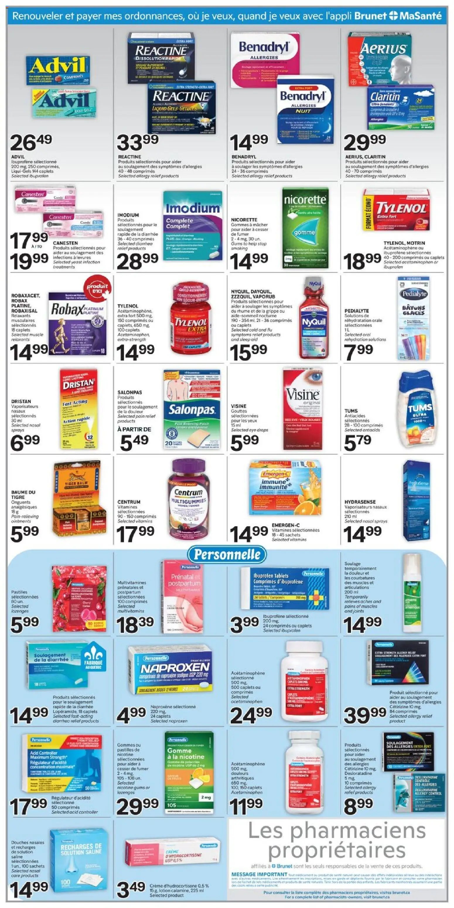 Brunet weekly flyer / circulaire