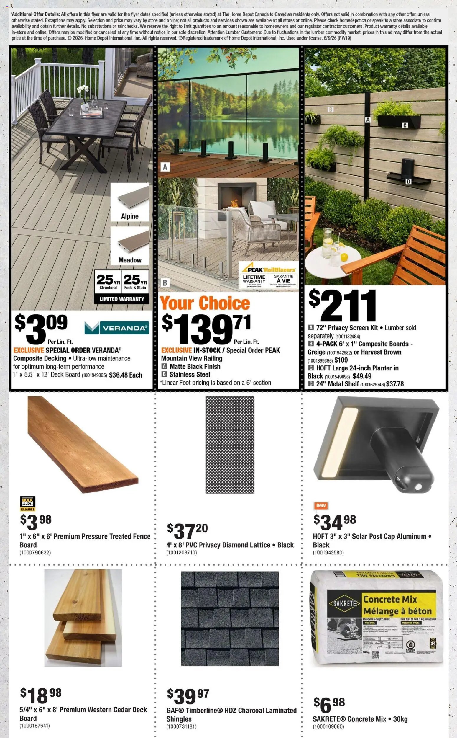 Home Depot weekly flyer / circulaire