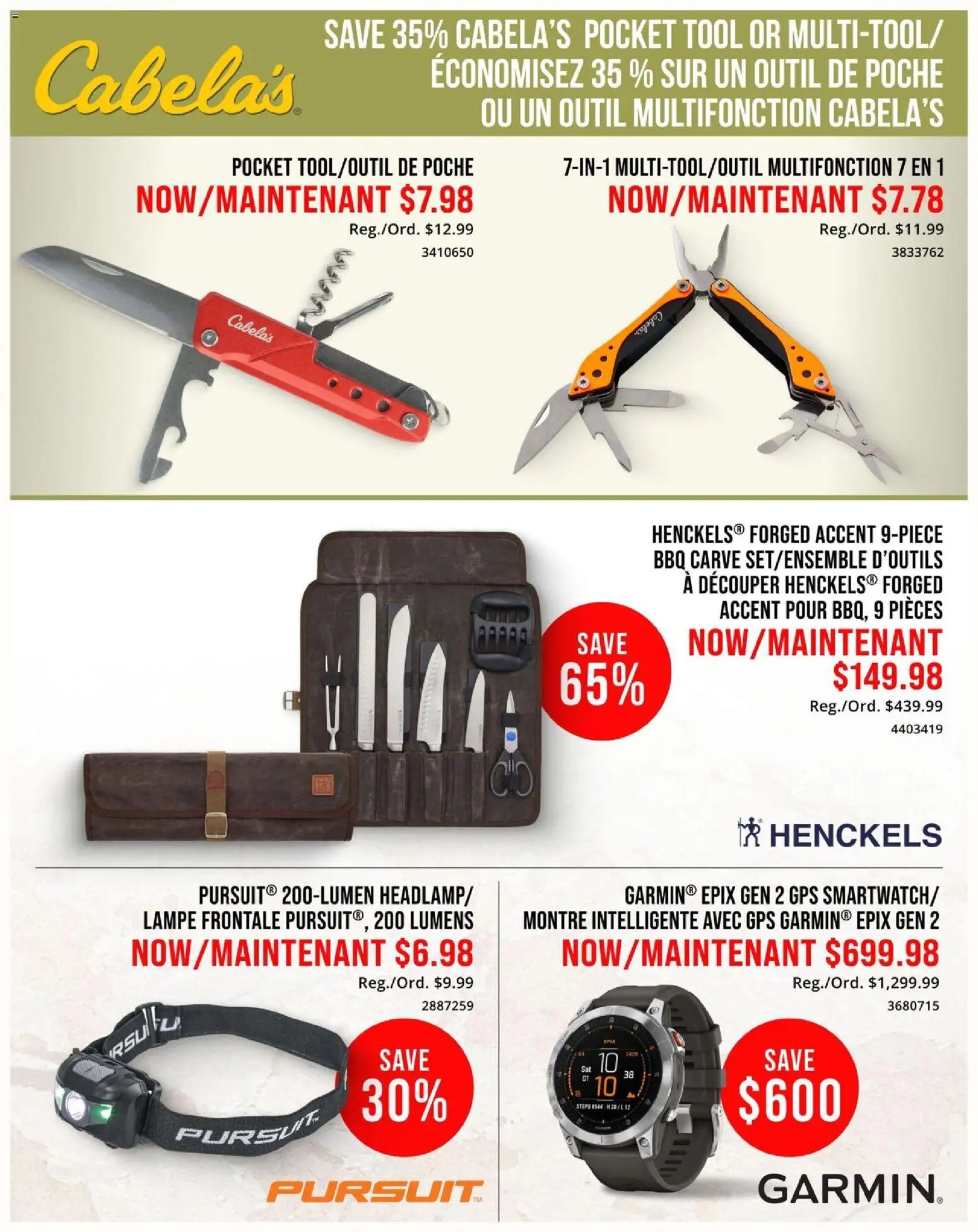 Cabelas weekly flyer / circulaire
