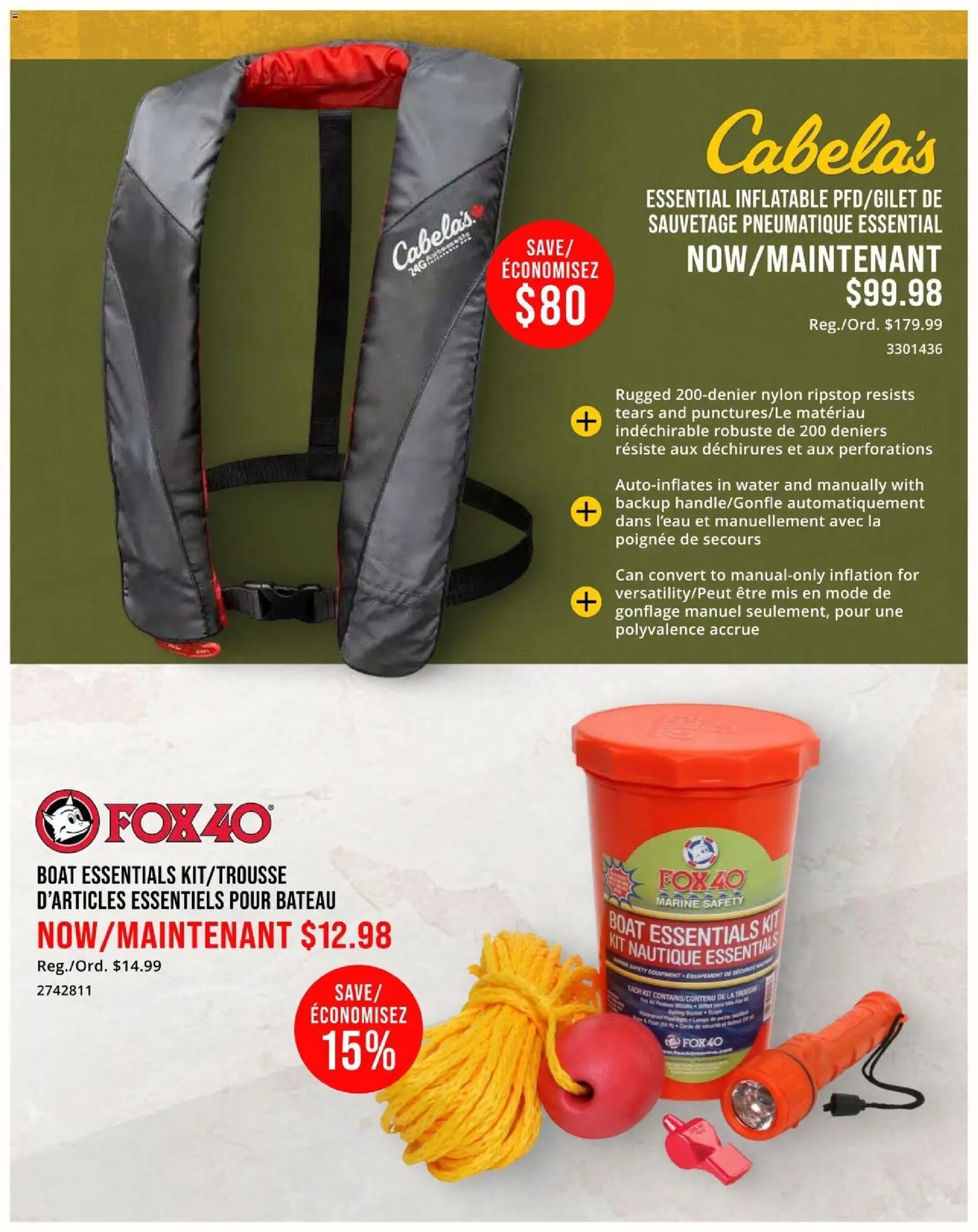 Cabelas weekly flyer / circulaire