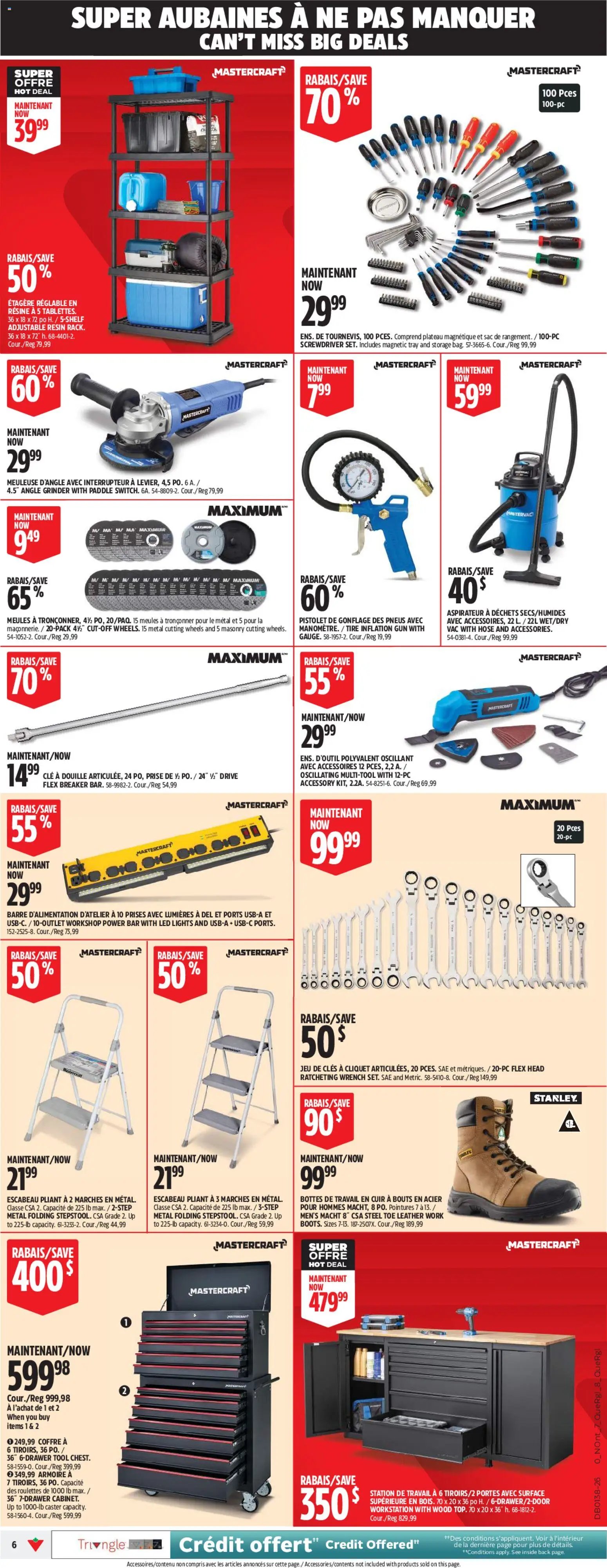 Canadian Tire circulaire - Grand solde rouge