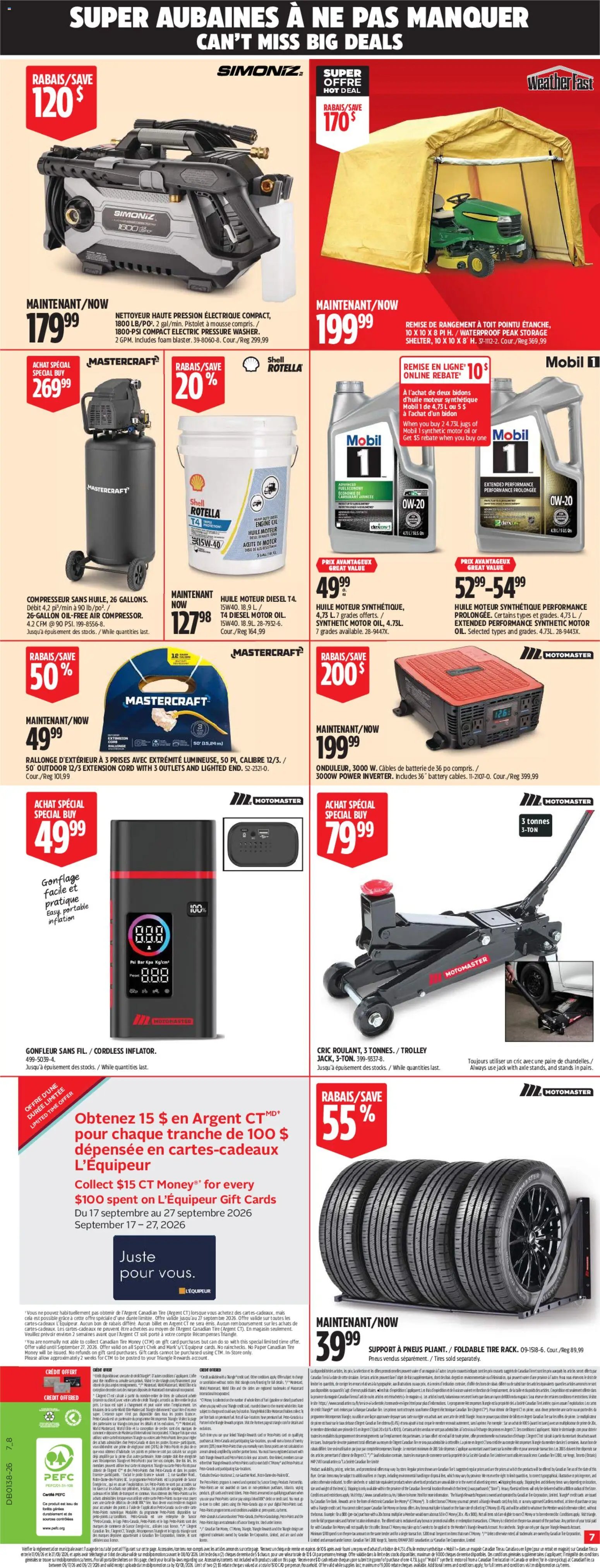 Canadian Tire circulaire - Grand solde rouge
