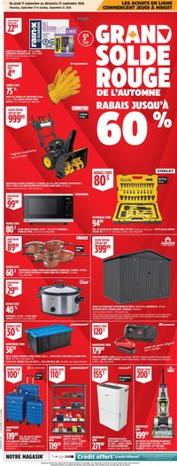 Canadian Tire circulaire - Grand solde rouge