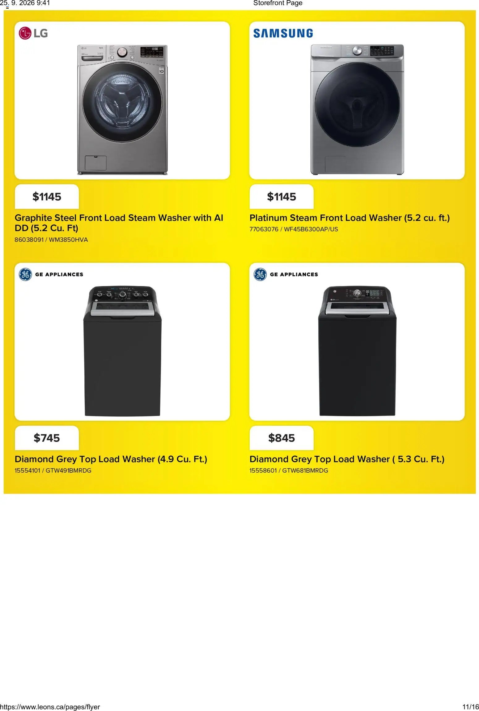 Leon's flyer - BBFL Appliances