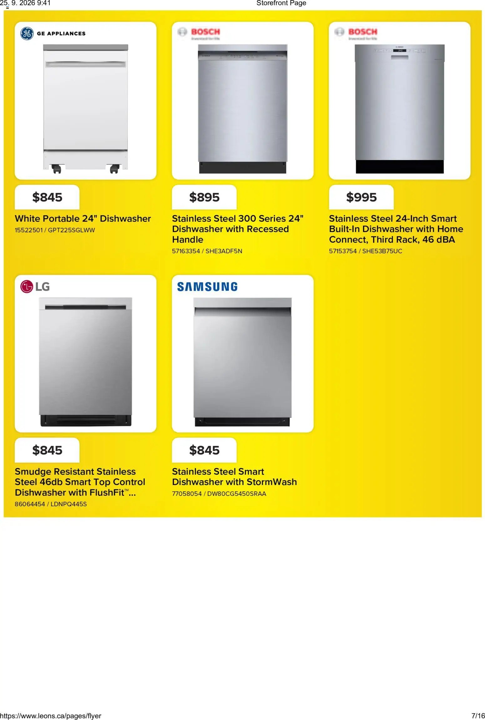 Leon's flyer - BBFL Appliances