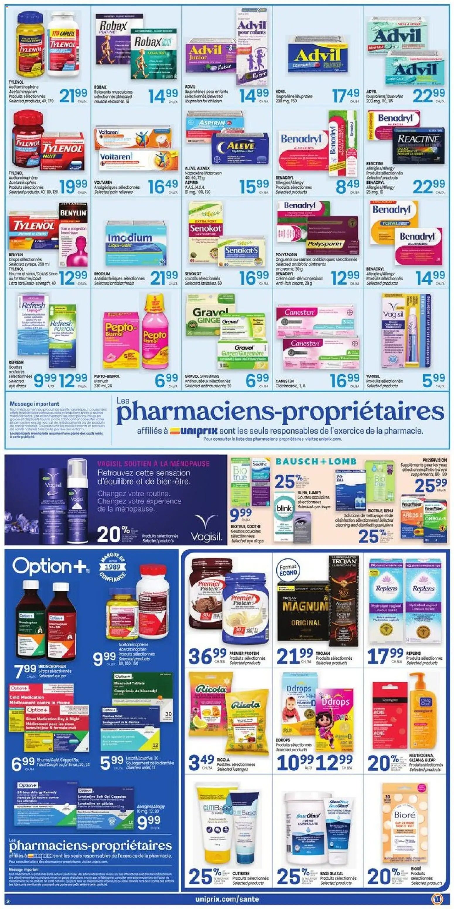 Uniprix weekly flyer / circulaire