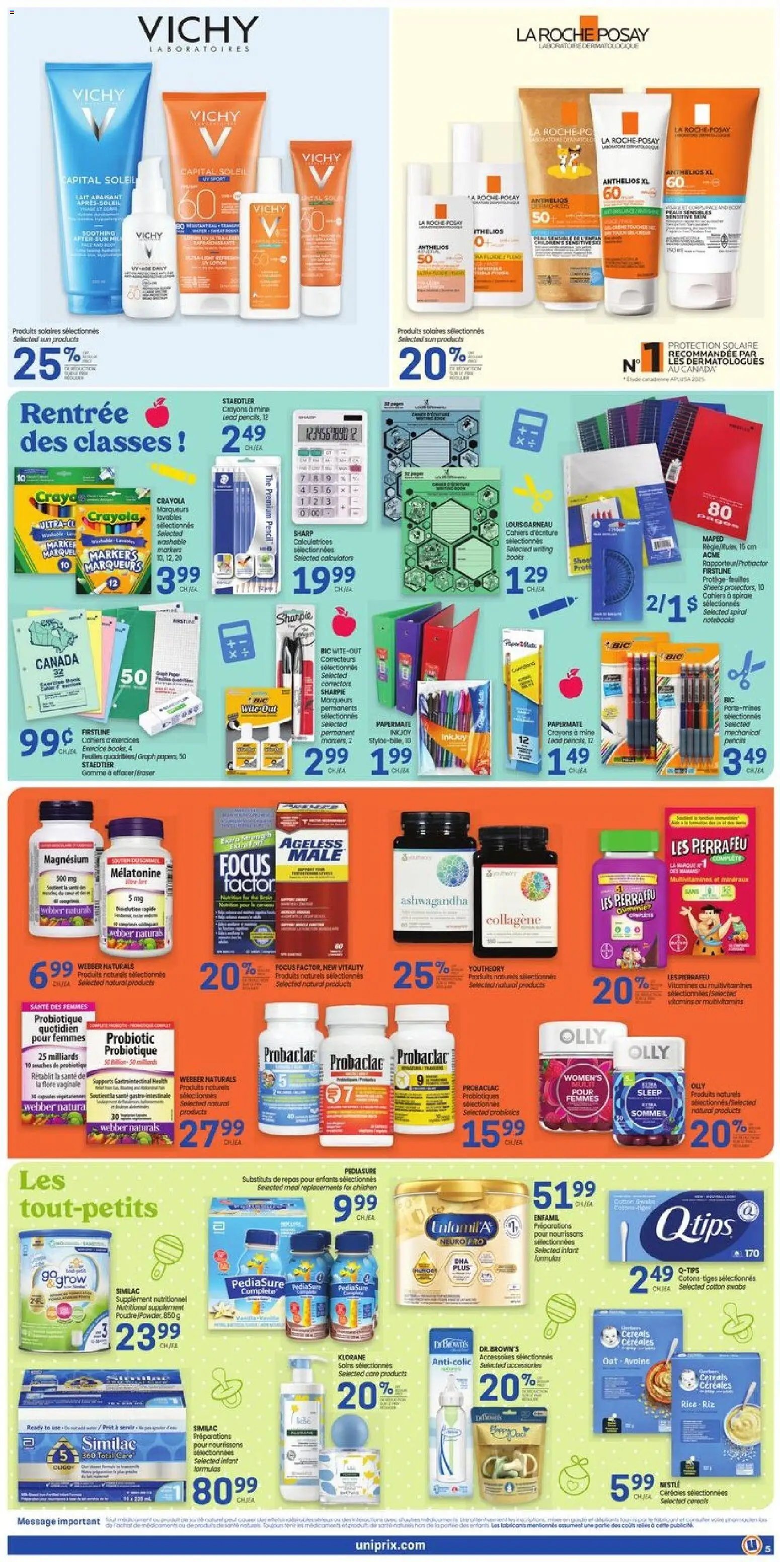 Uniprix weekly flyer / circulaire