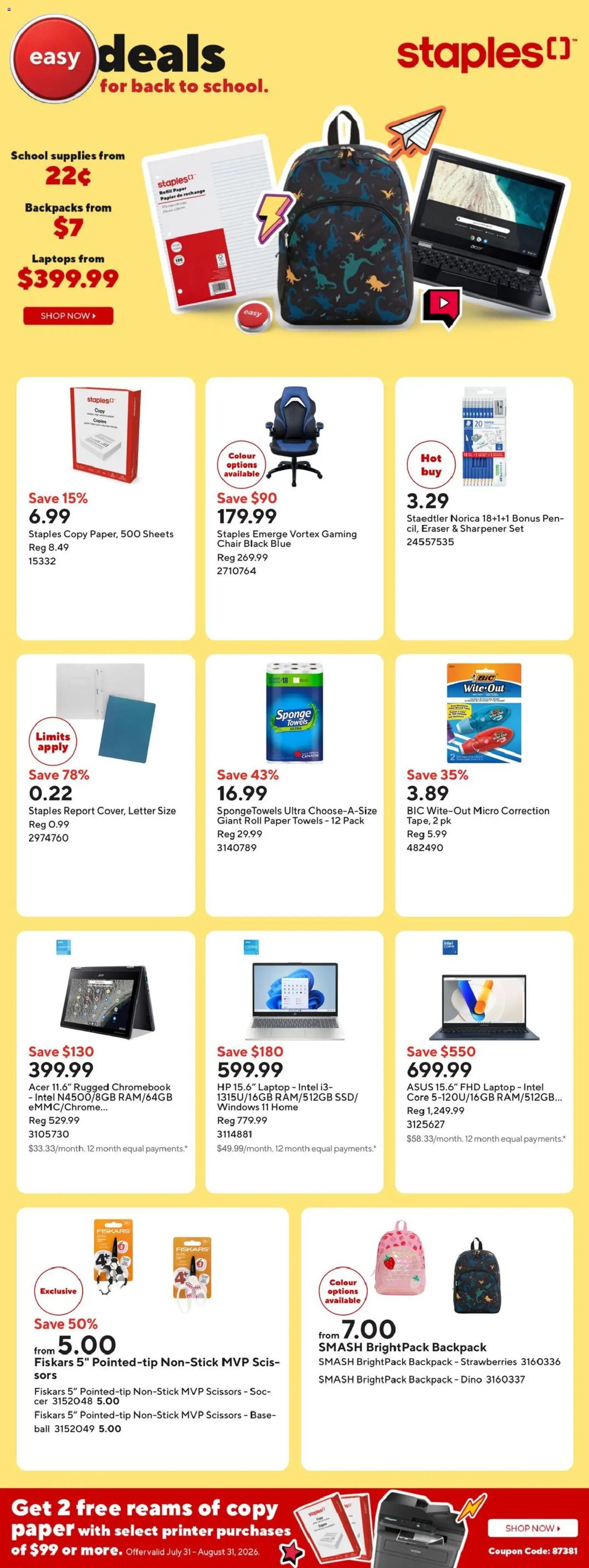 Staples weekly flyer / circulaire
