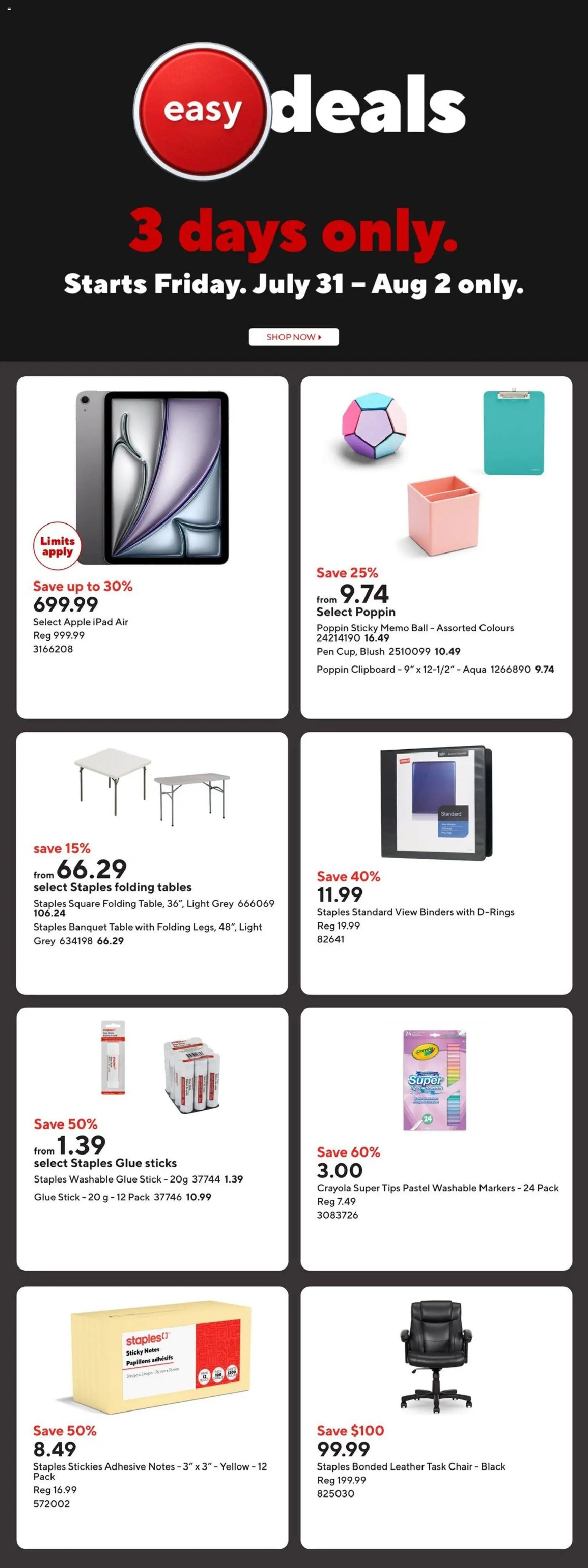 Staples weekly flyer / circulaire