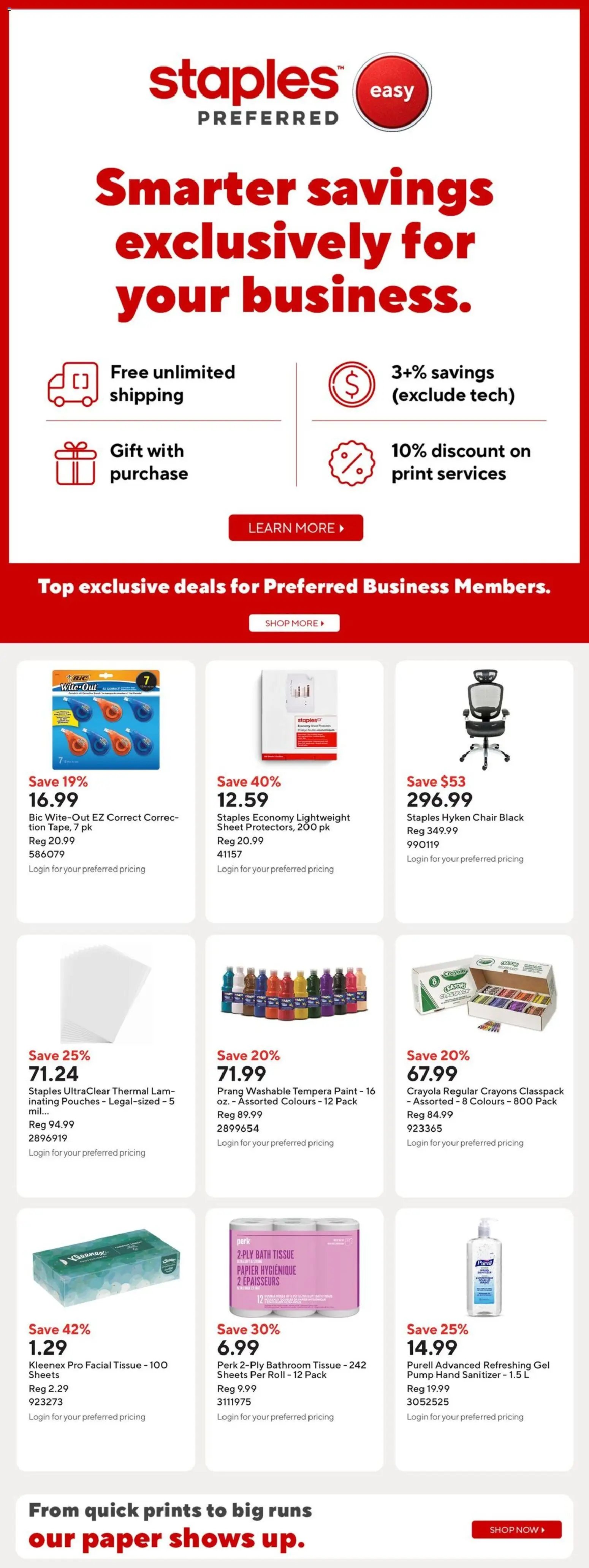 Staples weekly flyer / circulaire