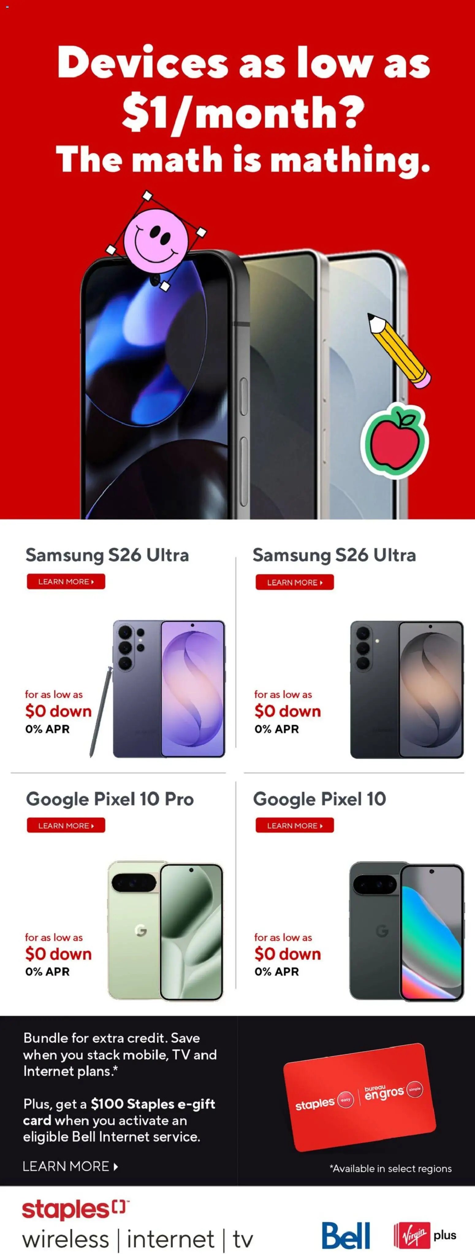 Staples weekly flyer / circulaire