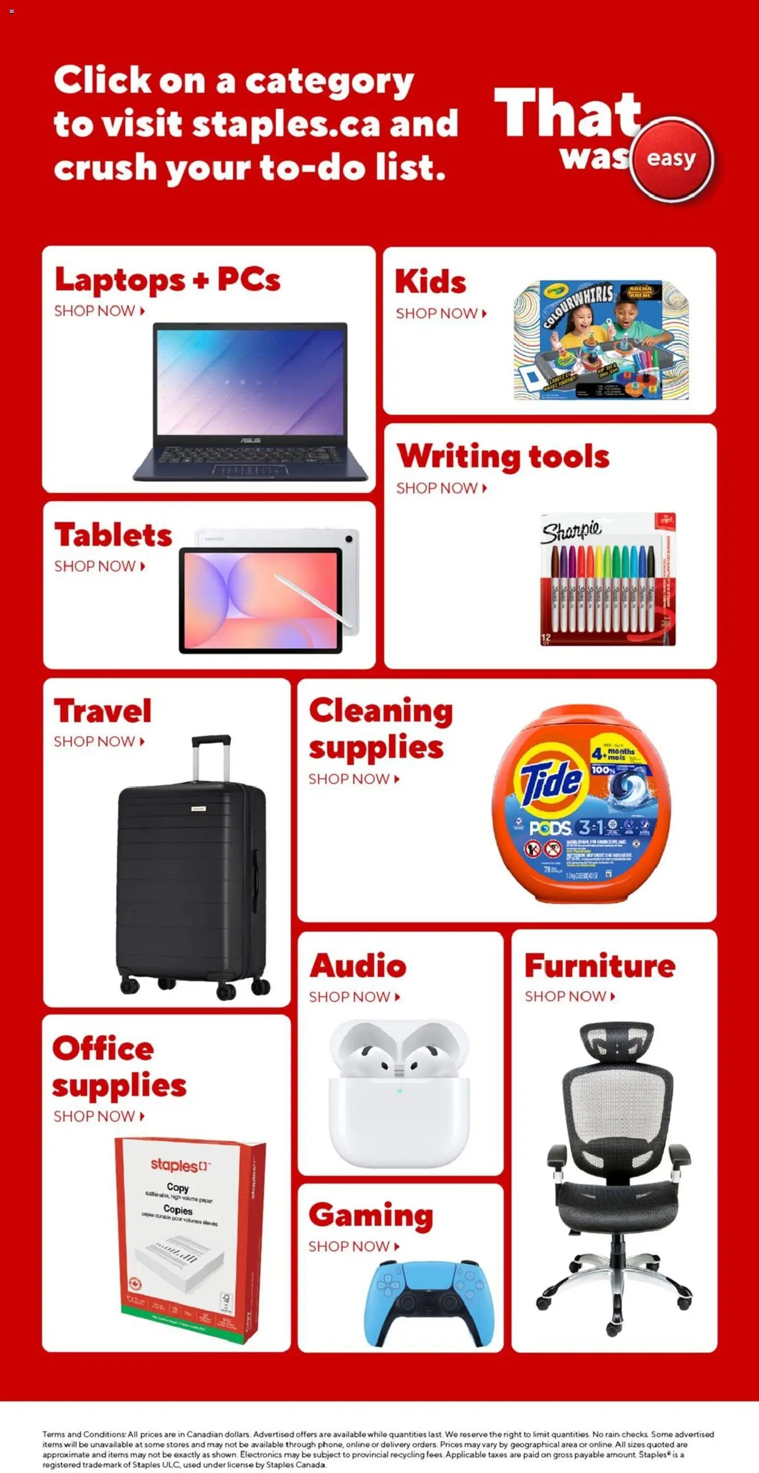 Staples weekly flyer / circulaire