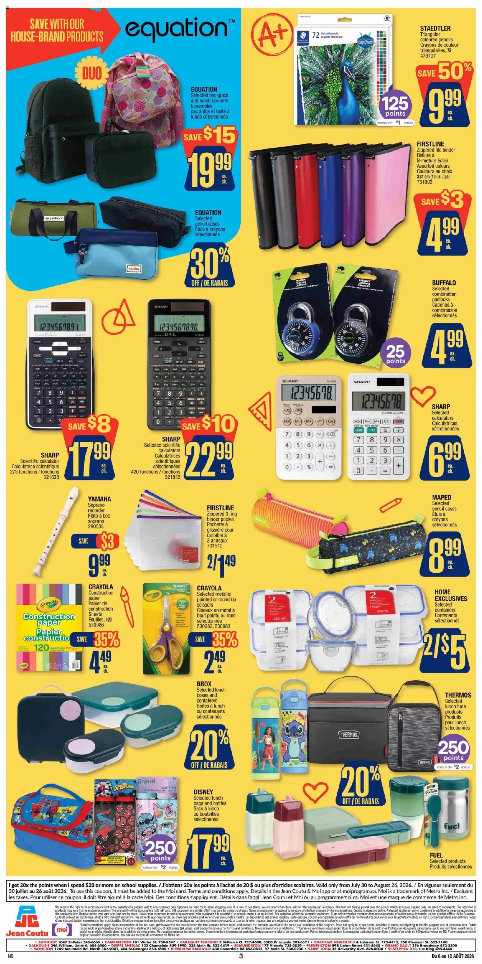 Jean Coutu flyer - School Booklet