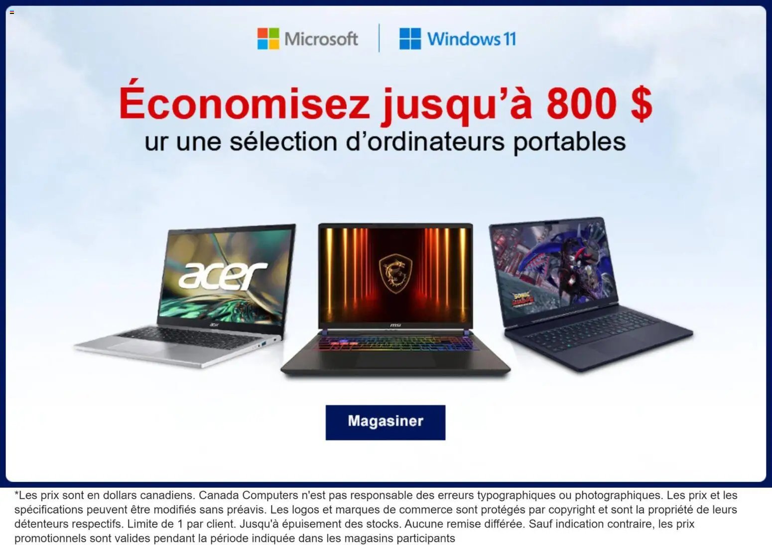 Canada Computers circulaire