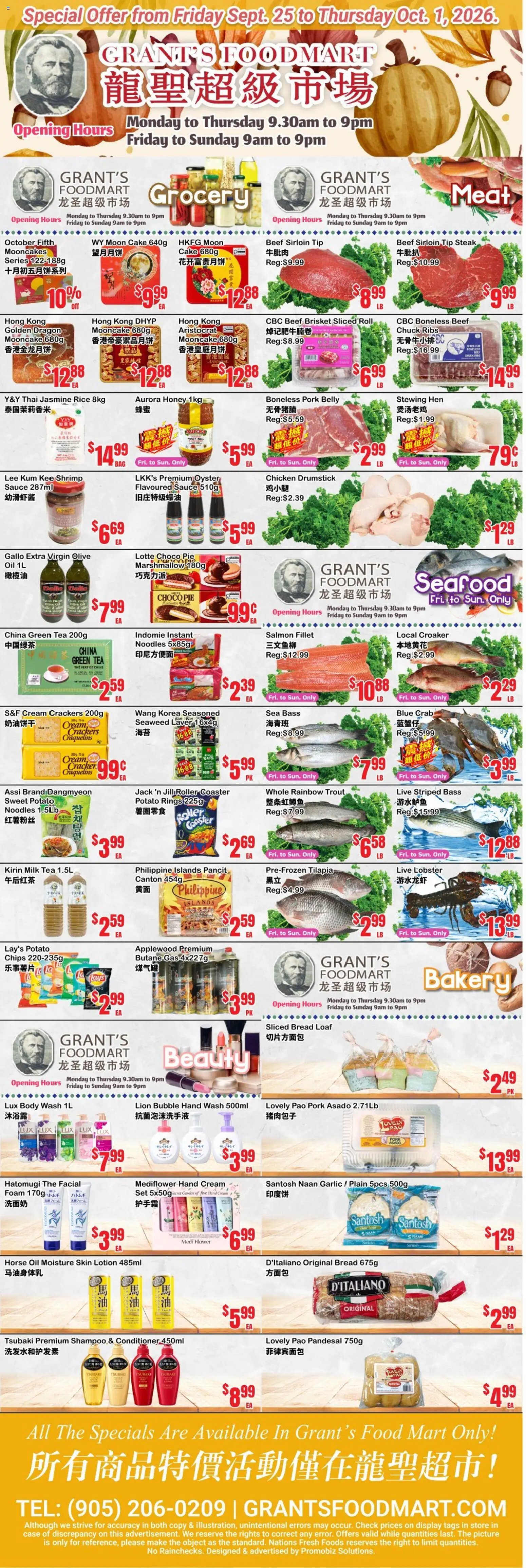 Oceans weekly flyer - Grant’s Foodmart