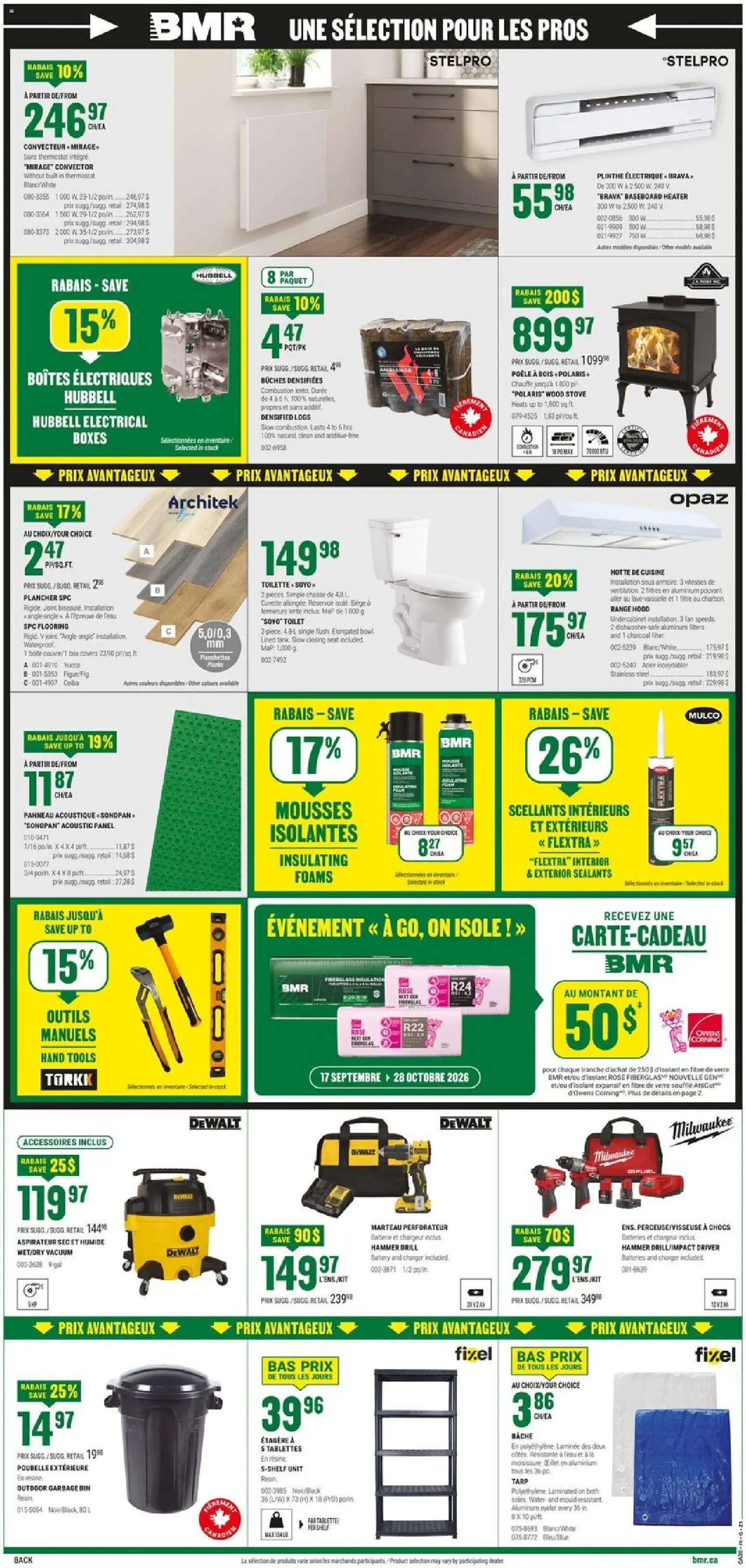 BMR weekly flyer / circulaire