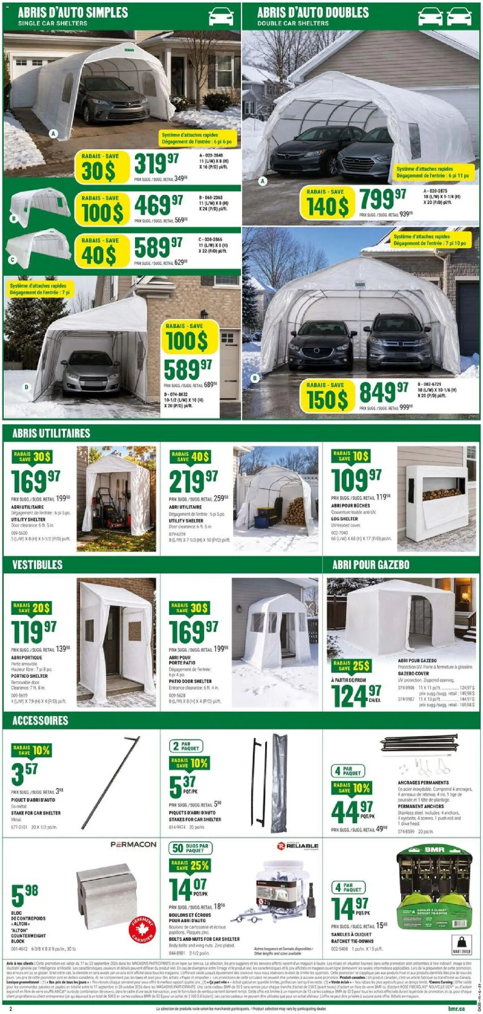 BMR weekly flyer / circulaire