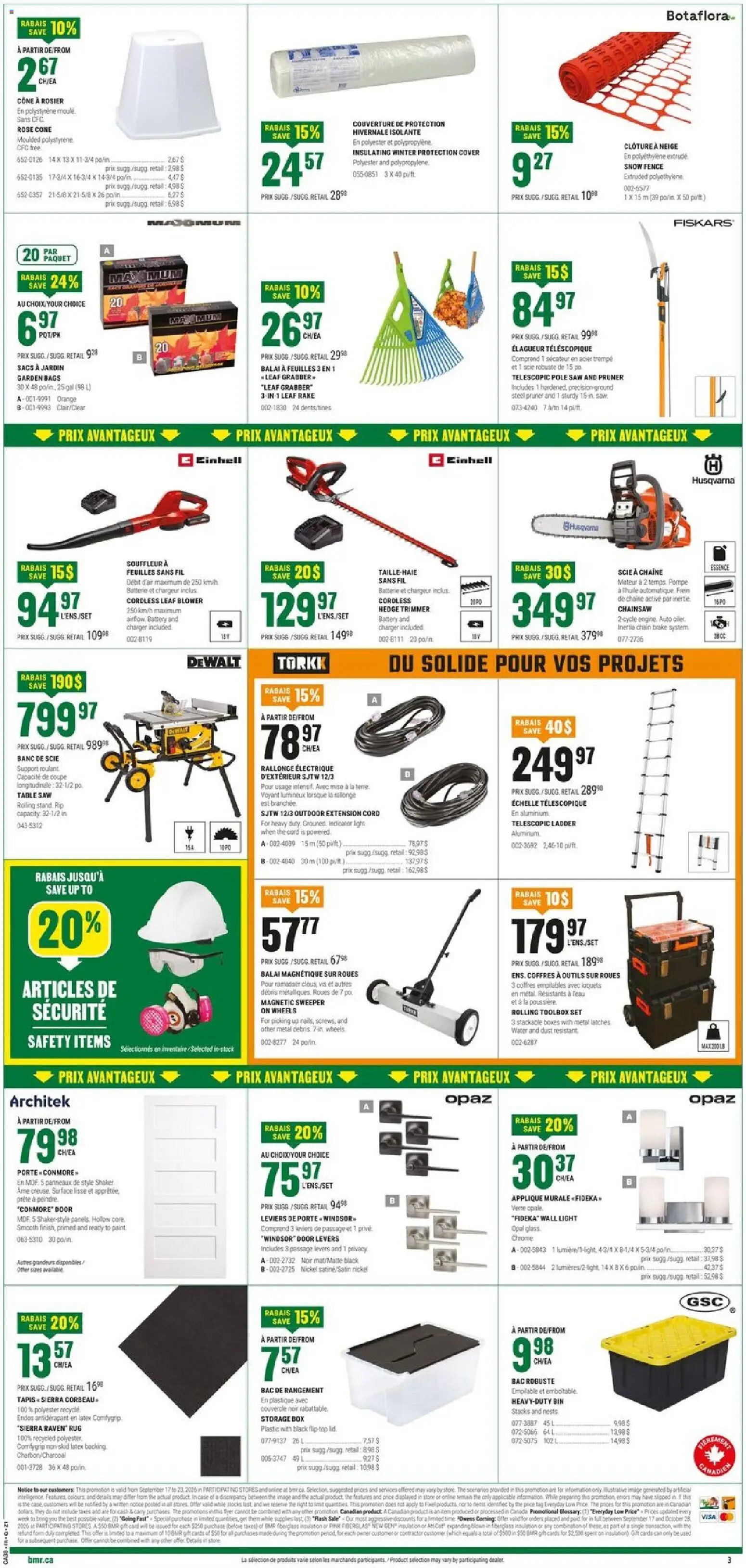 BMR weekly flyer / circulaire