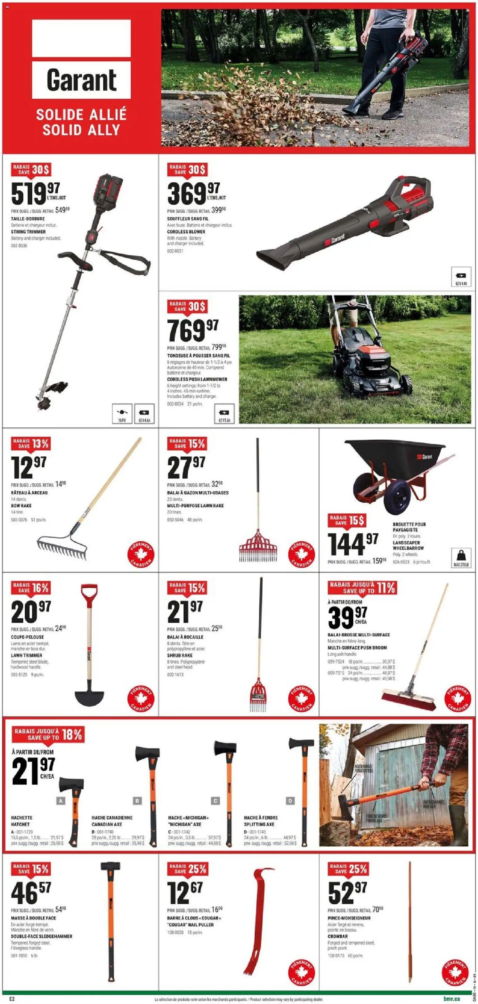 BMR weekly flyer / circulaire