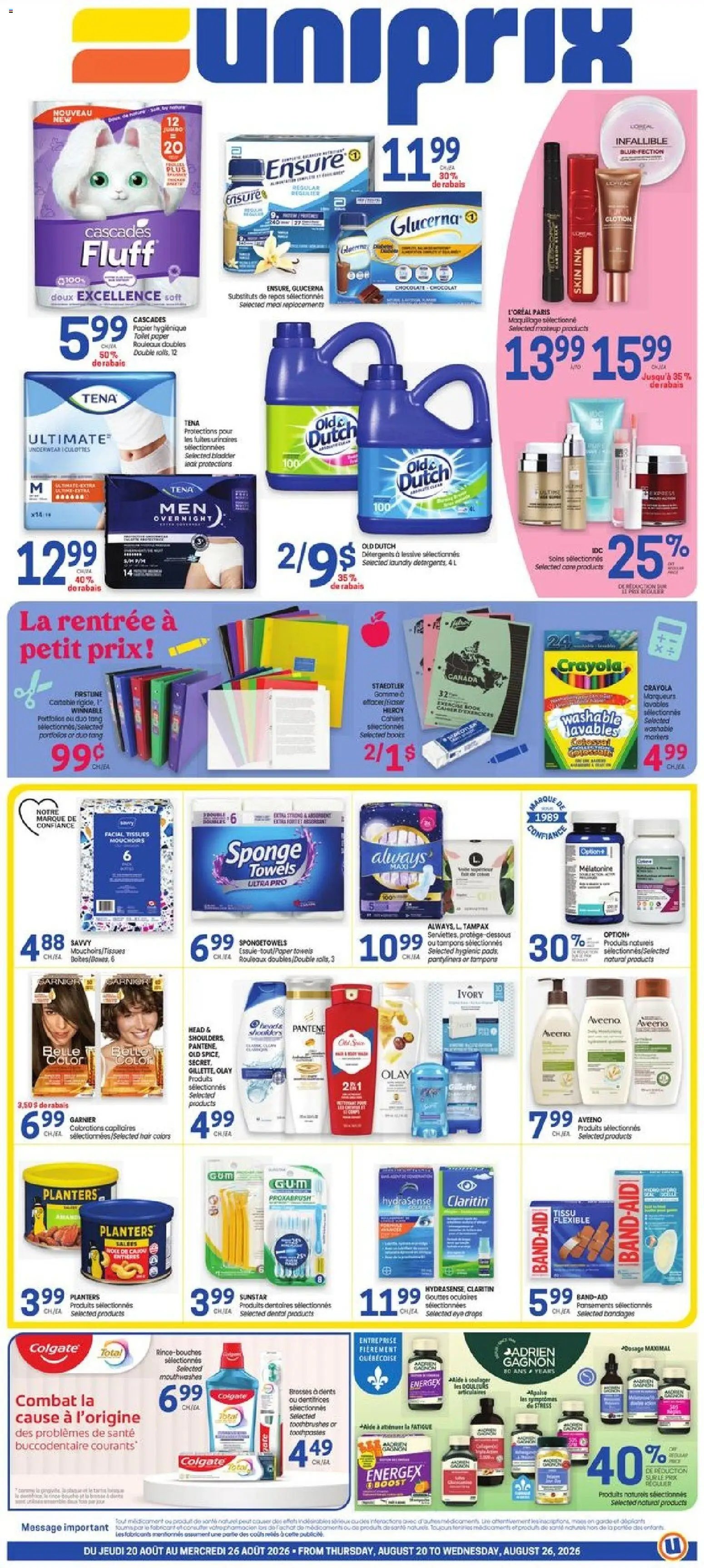 Uniprix weekly flyer / circulaire