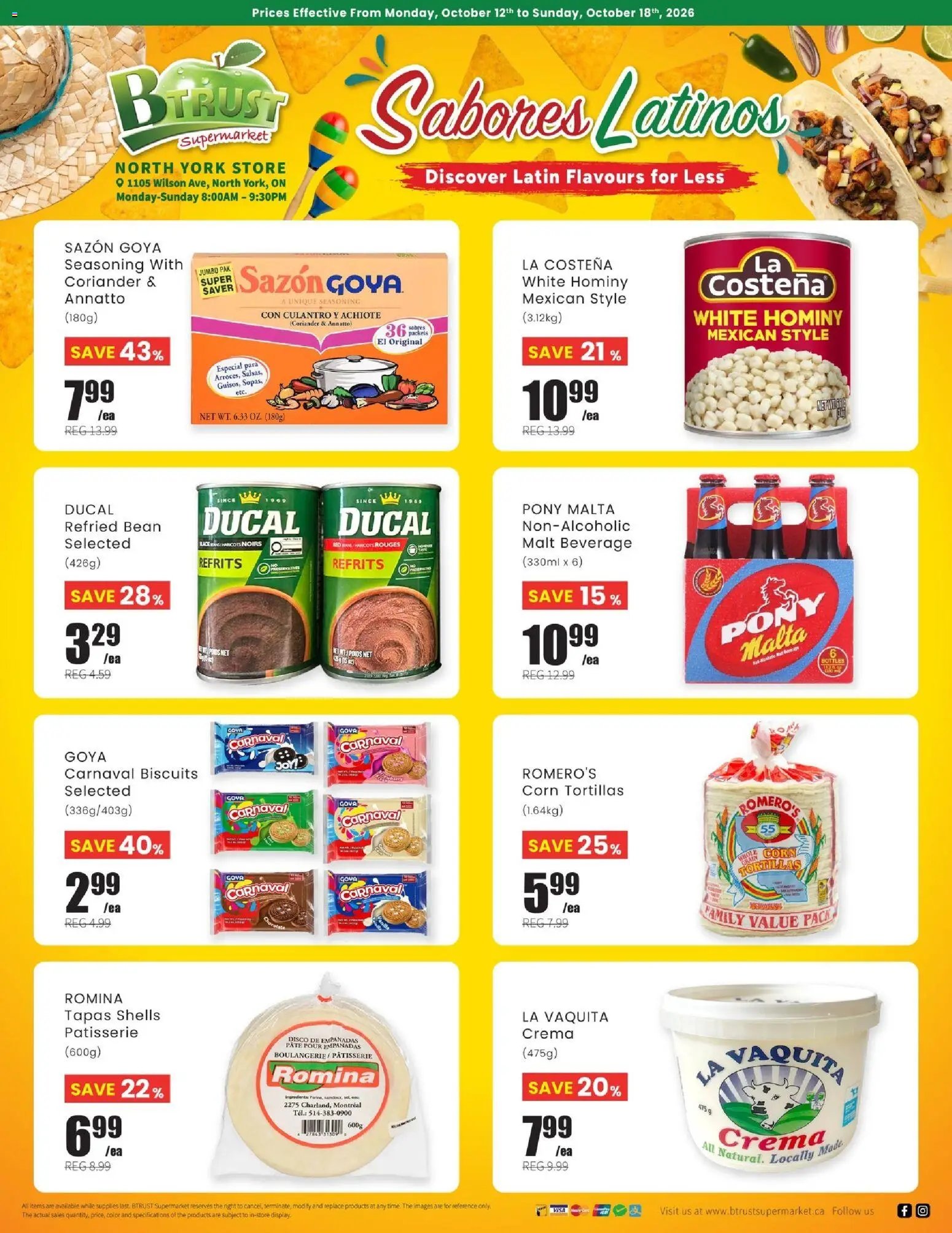 Btrust Supermarket flyer - North York Latin Specials