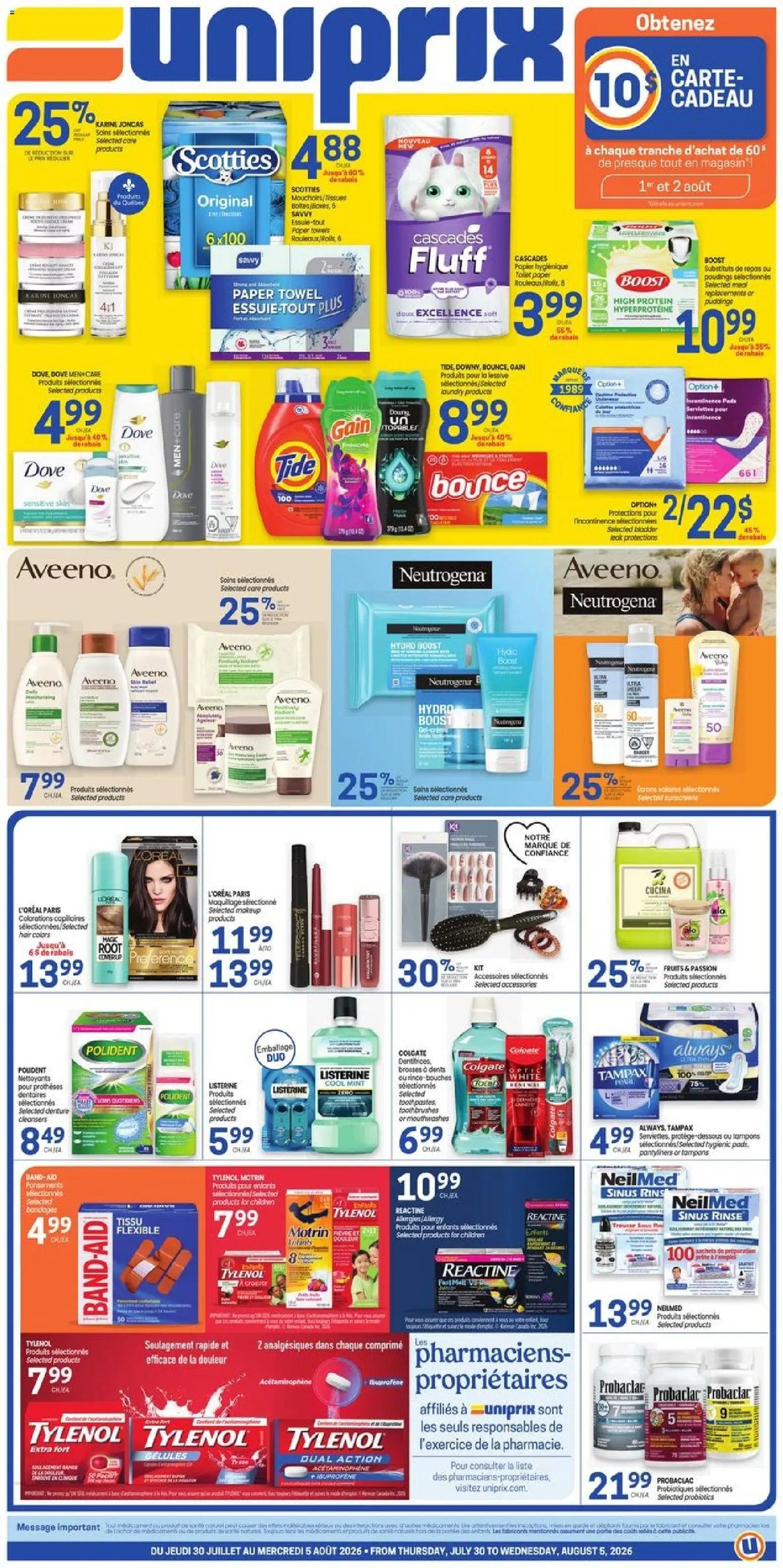 Uniprix weekly flyer / circulaire