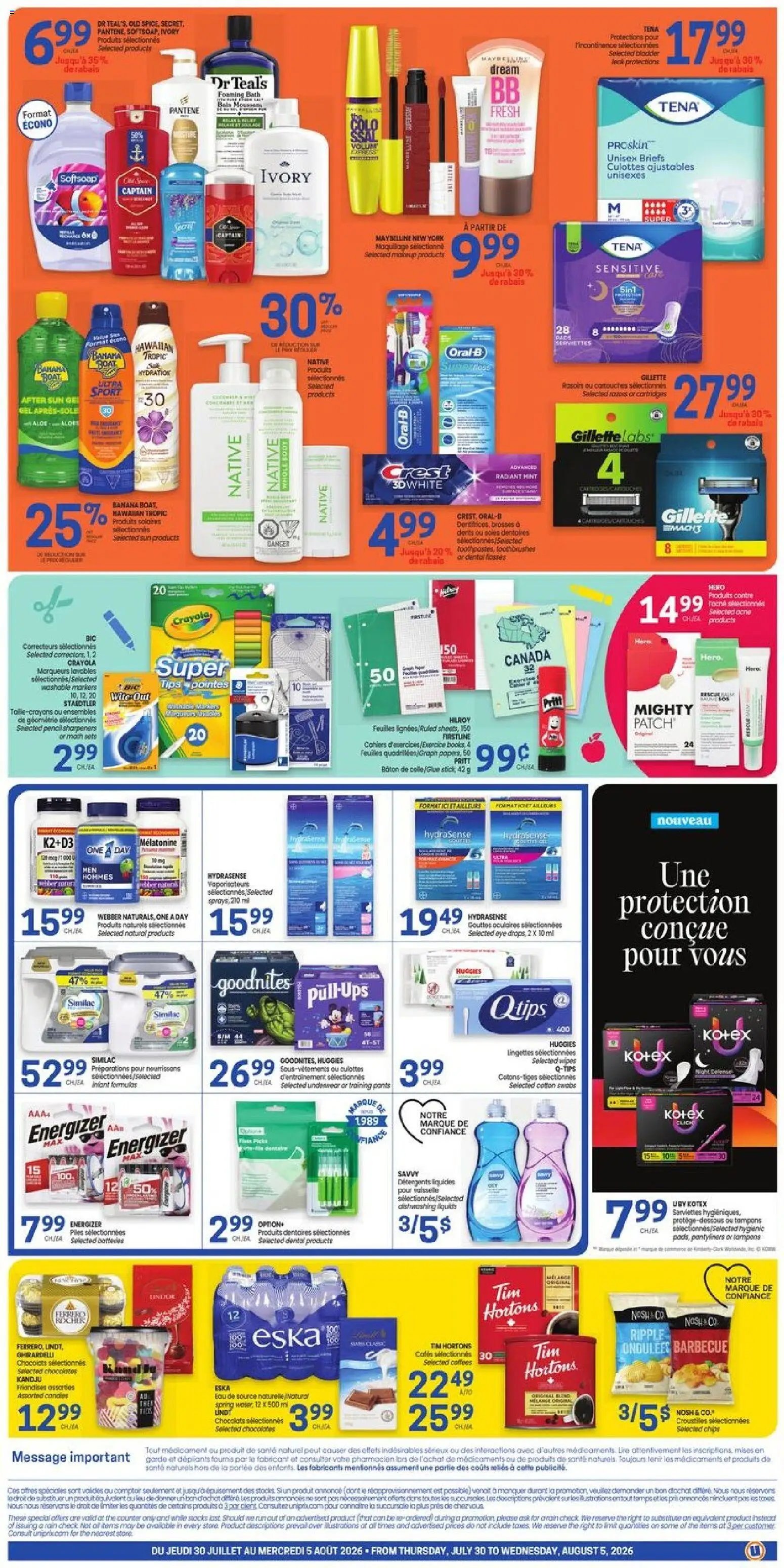 Uniprix weekly flyer / circulaire