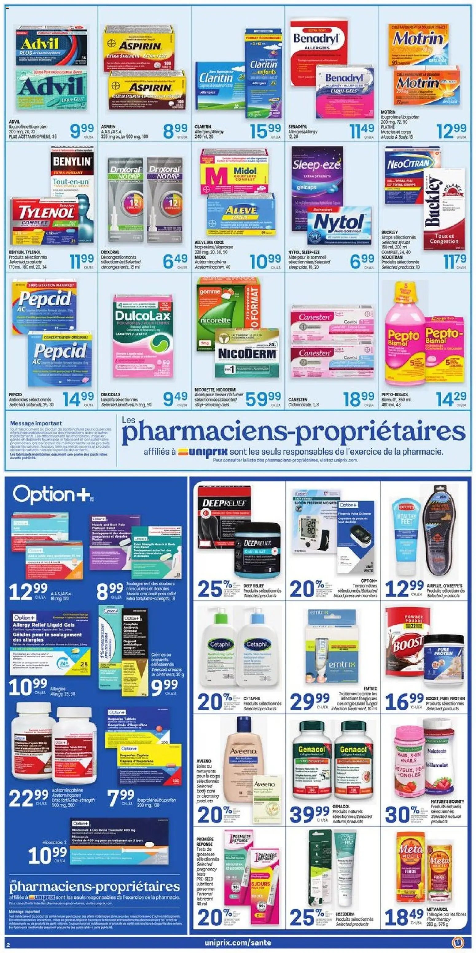 Uniprix weekly flyer / circulaire