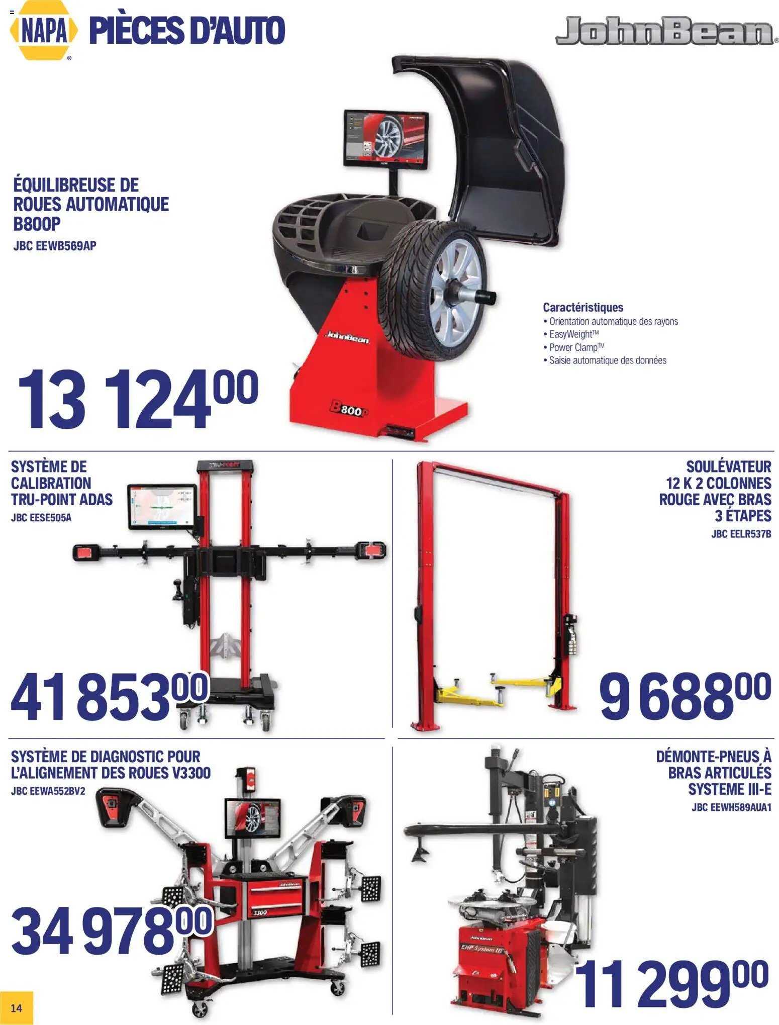 NAPA Auto Parts circulaire - TOUT ÉQUIPÉ septembre-octobre 2026
