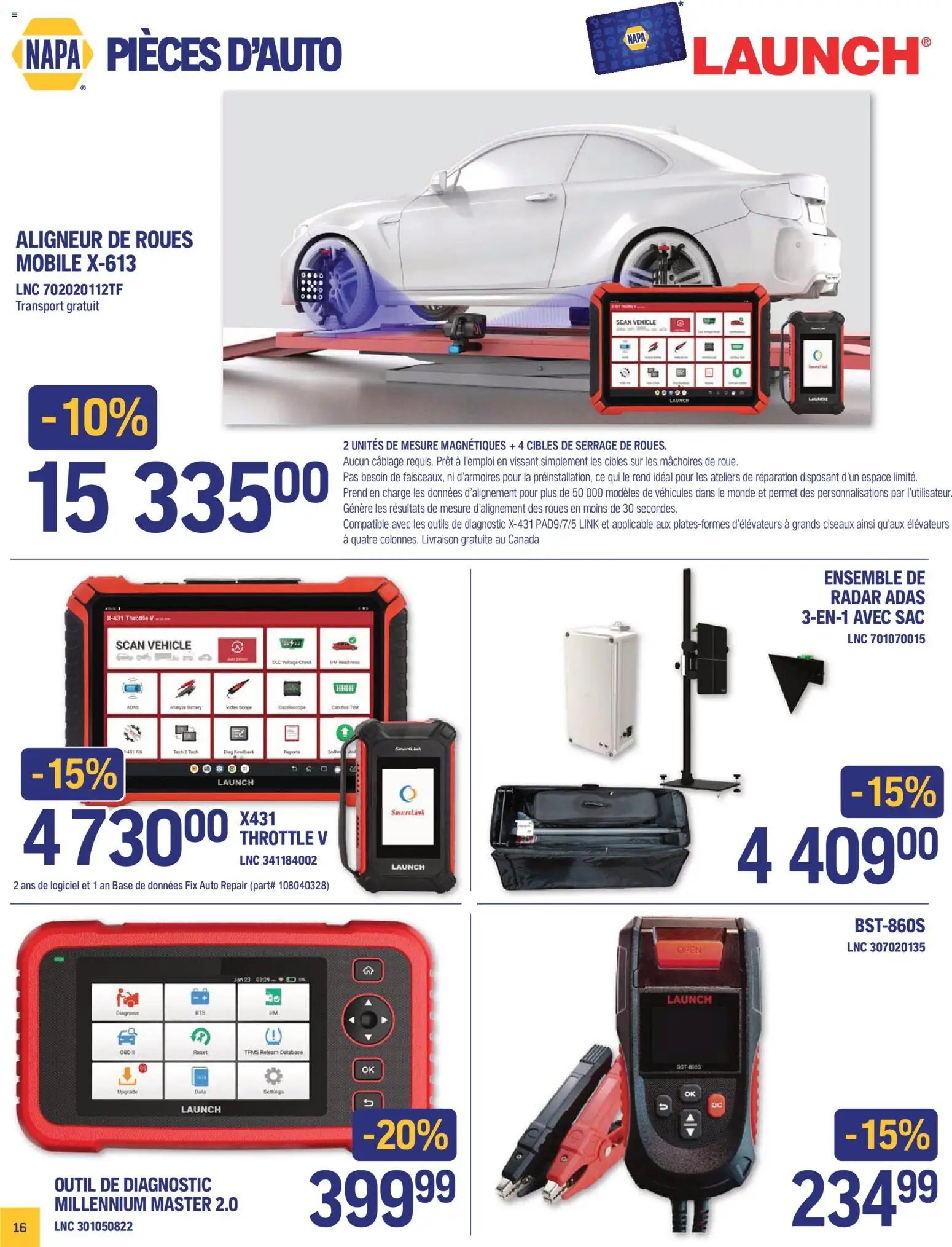 NAPA Auto Parts circulaire - TOUT ÉQUIPÉ septembre-octobre 2026