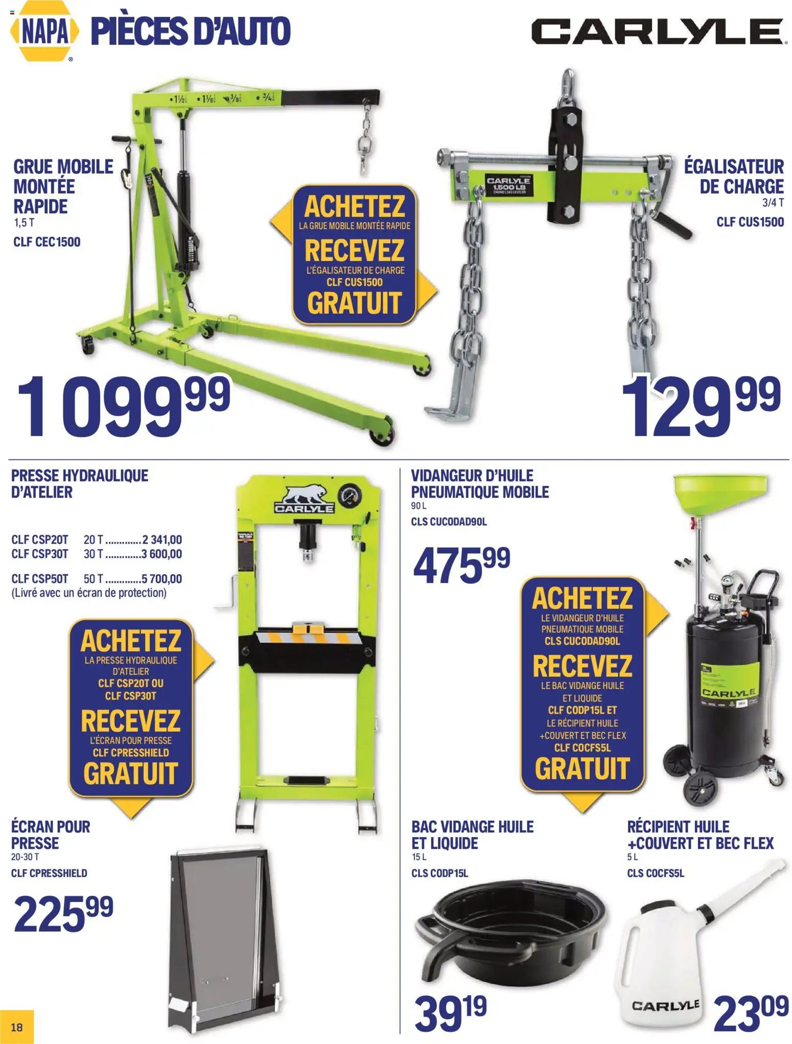 NAPA Auto Parts circulaire - TOUT ÉQUIPÉ septembre-octobre 2026